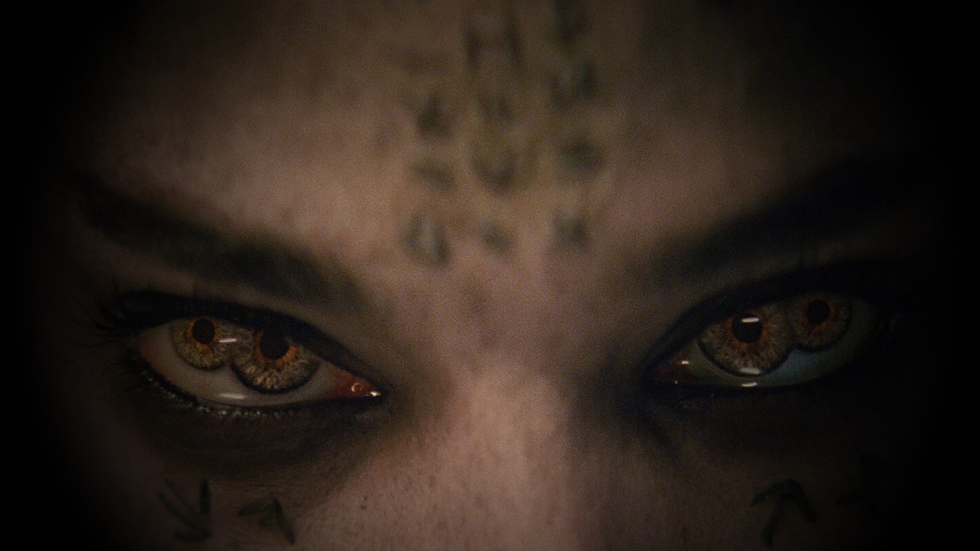 aggression, human body part, the mummy 2017, front view, human eye, eyeball, human face, mystery, eye, horror, evil, body part, close-up, 1080P, black background, HD Wallpaper