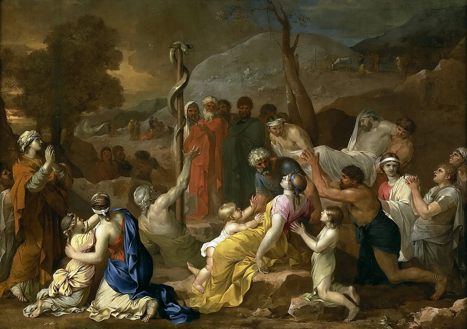 Sebastian Bourdon, picture, 1080P, religion, mythology, genre, The Brazen Serpent, HD Wallpaper