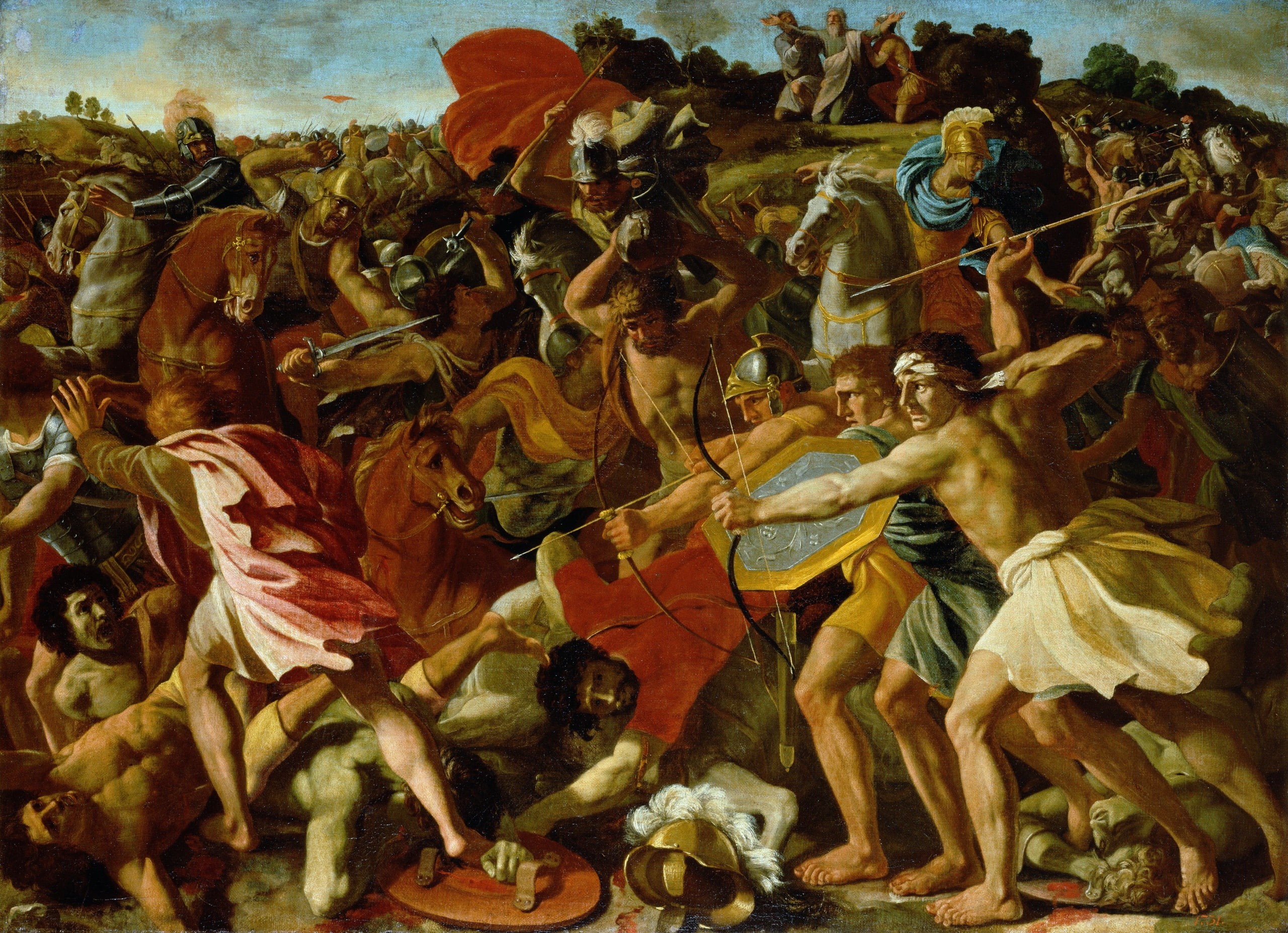 outdoors, men, arts culture and entertainment, women, Nicolas Poussin, 2K, creativity, adult, people, painting, crowd, group of people, classic art, architecture, HD Wallpaper