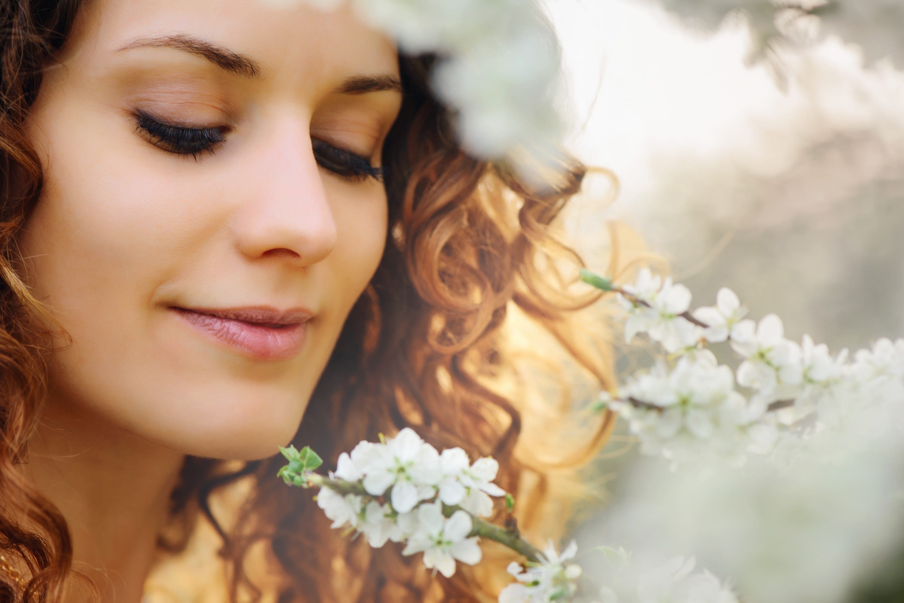 tree, portrait, brown, springtime, floral, fashion, headshot, delicately, nature, energy, woman, lifestyle, emotion, women, caucasian, pretty, young women, HD Wallpaper