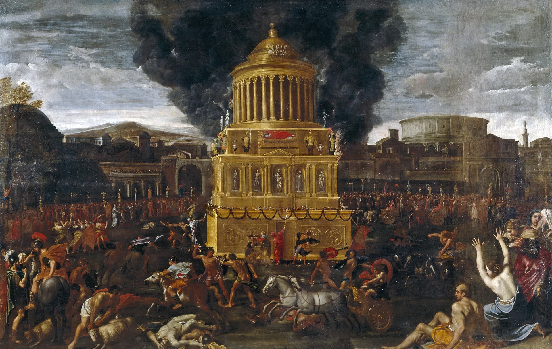 mythology, Domenichino, history, The Funeral Of The Roman Emperor, 1080P, genre, picture, HD Wallpaper