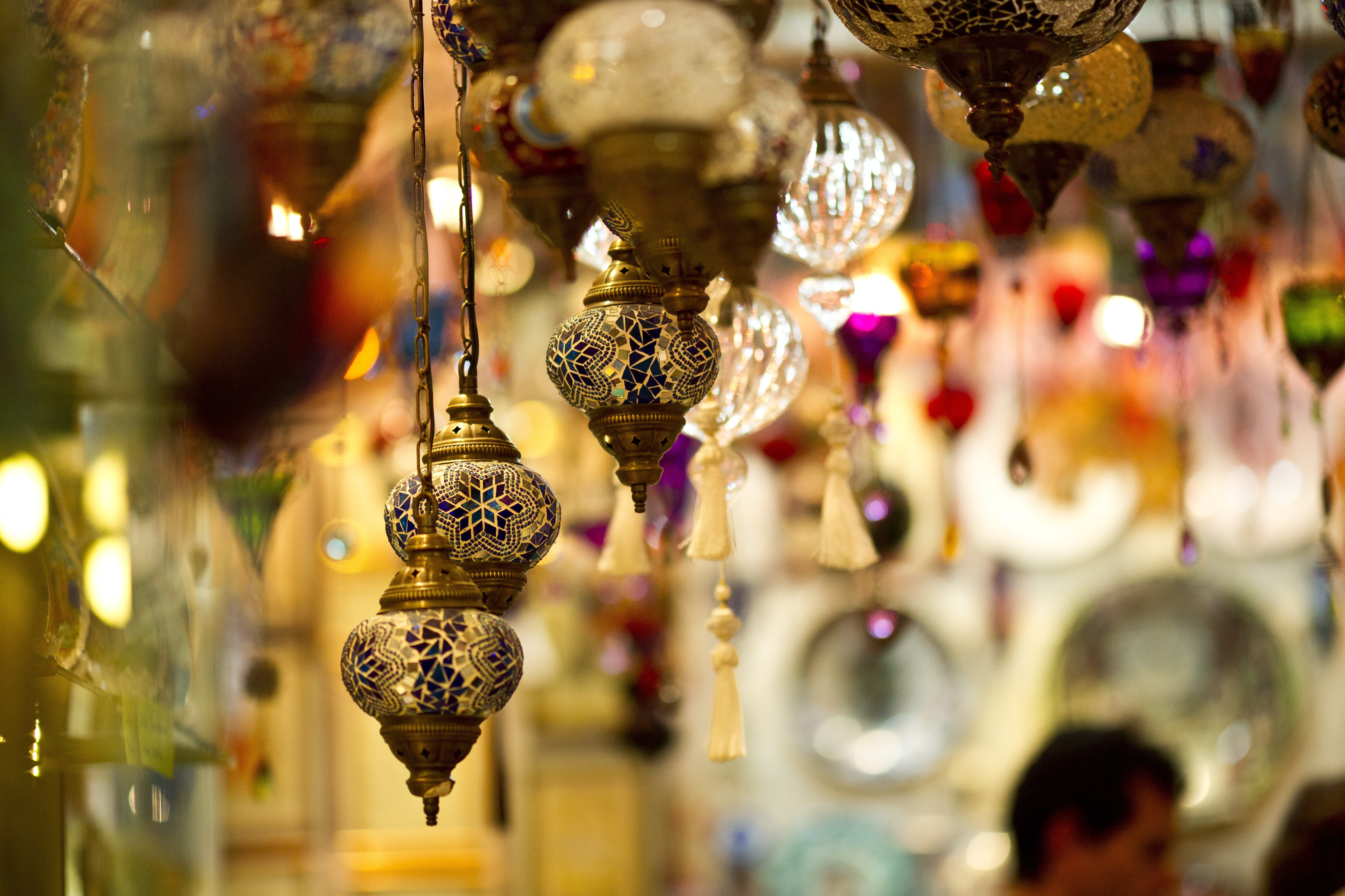 grand bazaar, ottoman, background, souvenir, retail display, light, decor, no people, interior architecture, gift, lighting equipment, decoration, store, HD Wallpaper