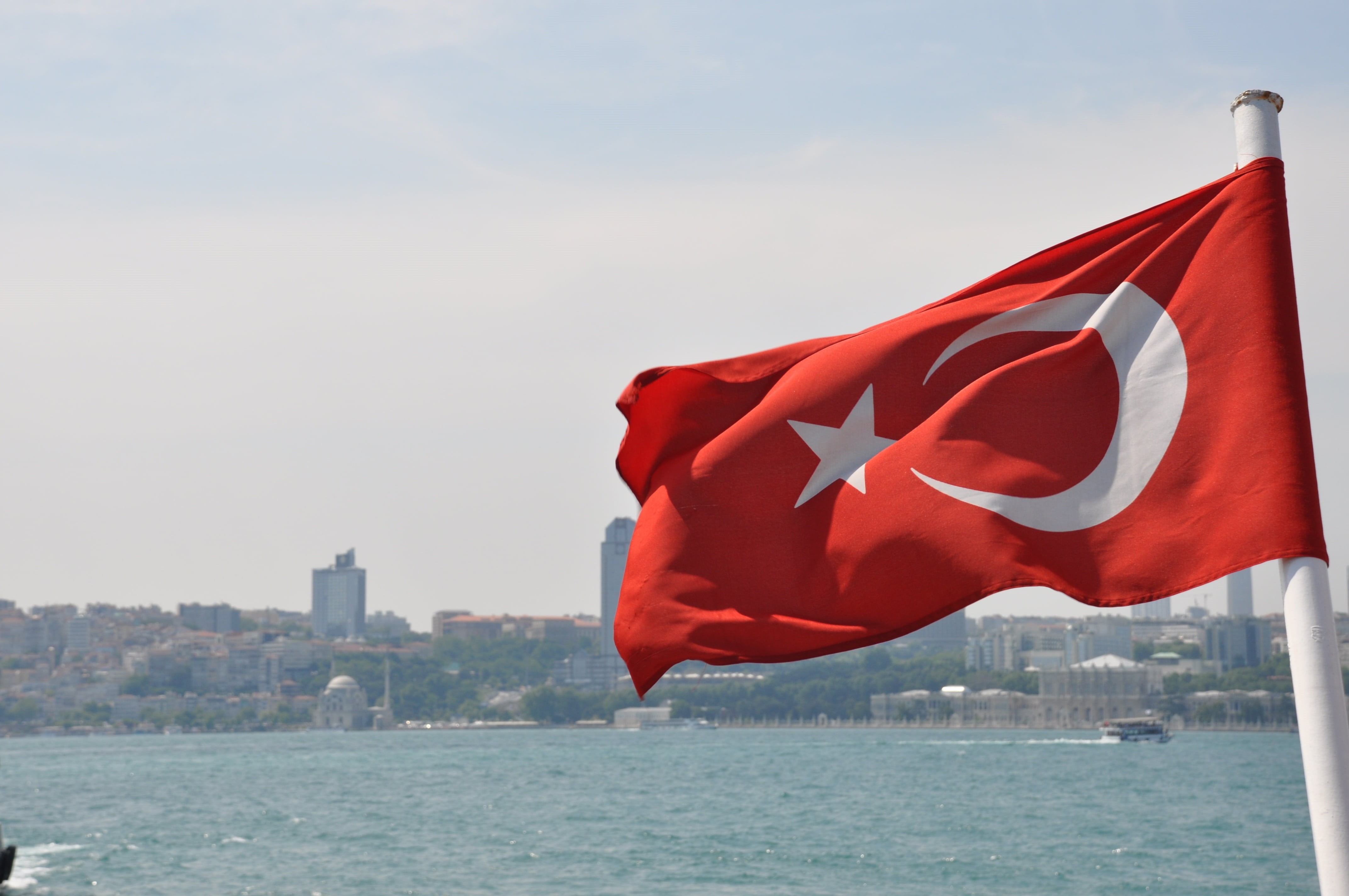 nature, building, office building exterior, patriotism, turkey - Middle East, outdoors, architecture, istanbul, wind, no people, cityscape, turkey, marine, HD Wallpaper