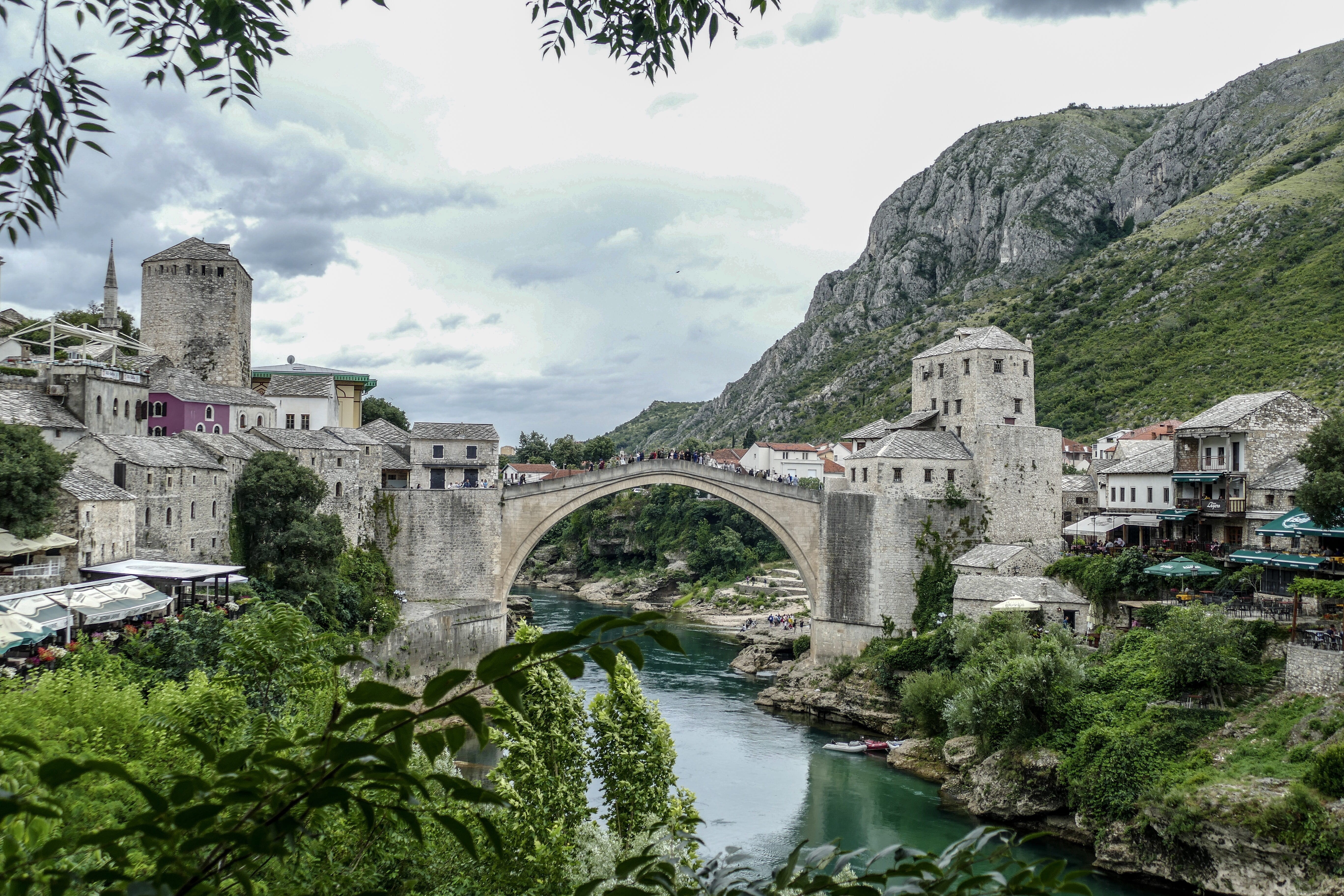 history, day, sky, architecture, connection, water, bridge - man made structure, arch bridge, city, tourism, panoramic, travel destinations, river, transportation, HD Wallpaper