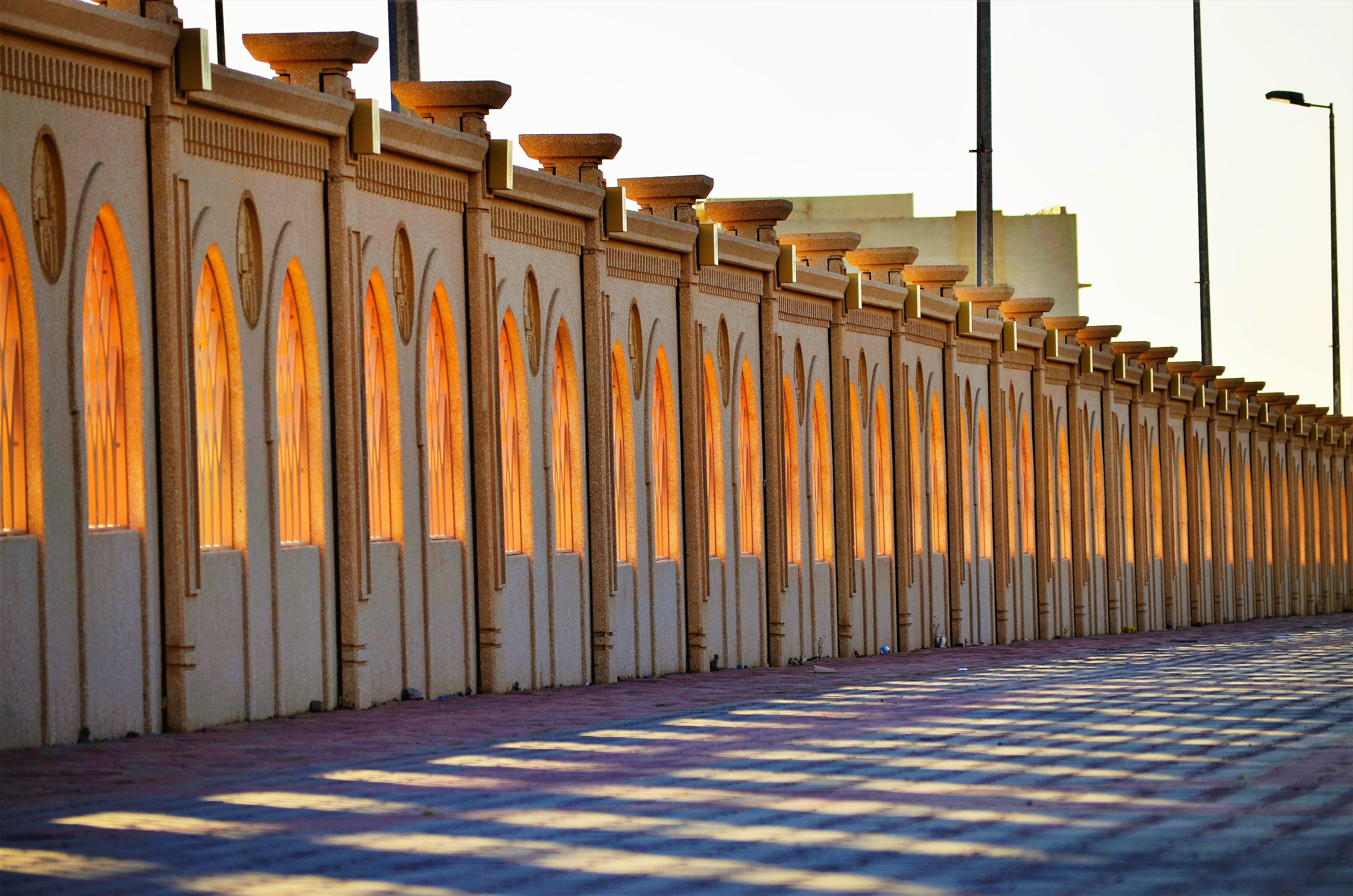 islamic university of madinah, repetition, 4K, the past, pattern, wall - building feature, place of worship, no people, history, building, nature, spirituality, HD Wallpaper