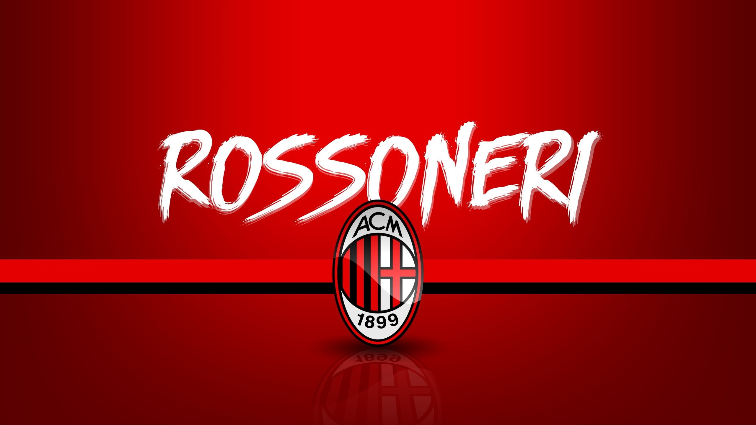  AC Milan, Rossoneri, Serie A, football, sport, logo, 2K, HD Wallpaper