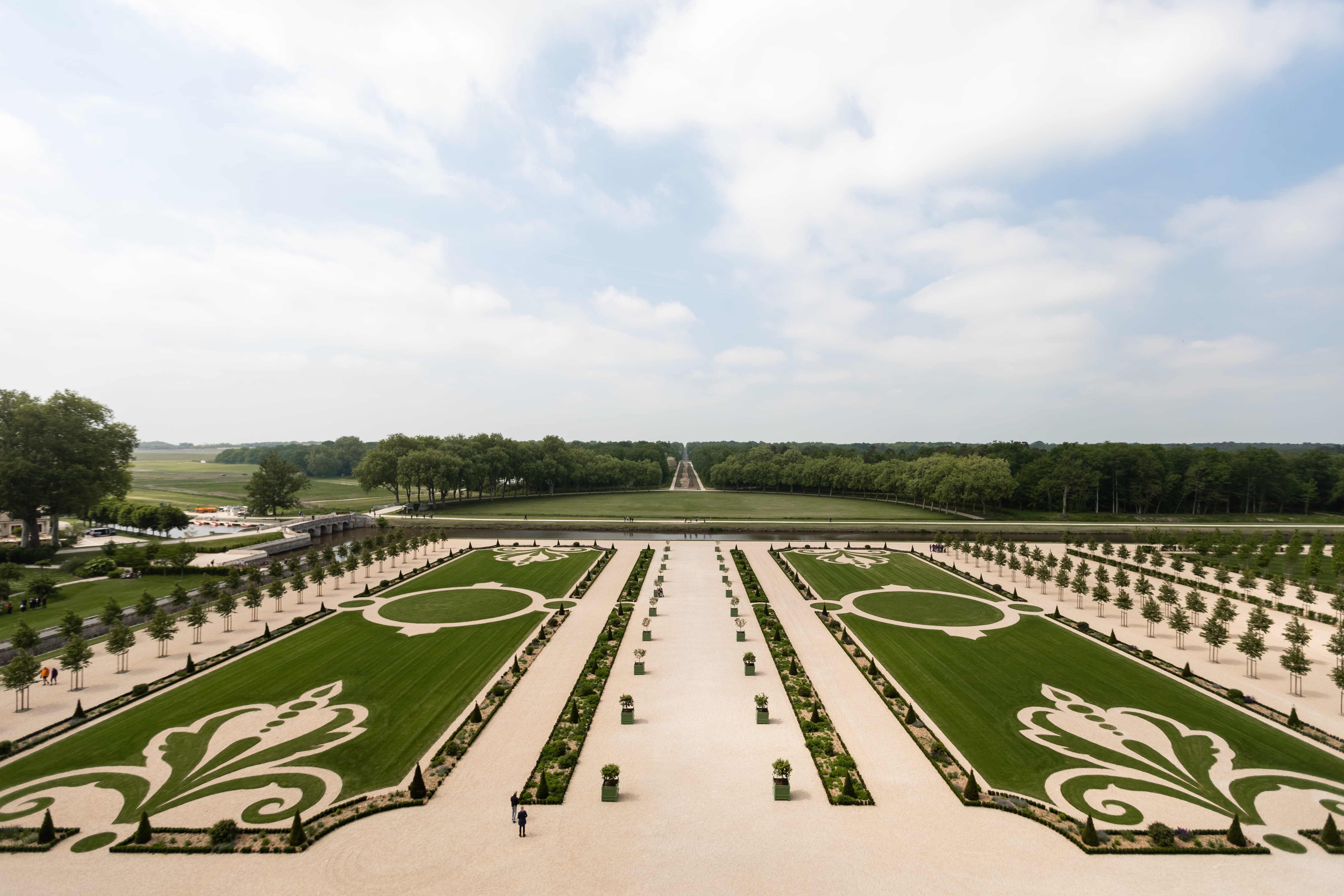 grass, growth, day, park, chateau de chambord, landscape, green color, pattern, field, loire, outdoors, scenics - nature, no people, castle of loire, HD Wallpaper