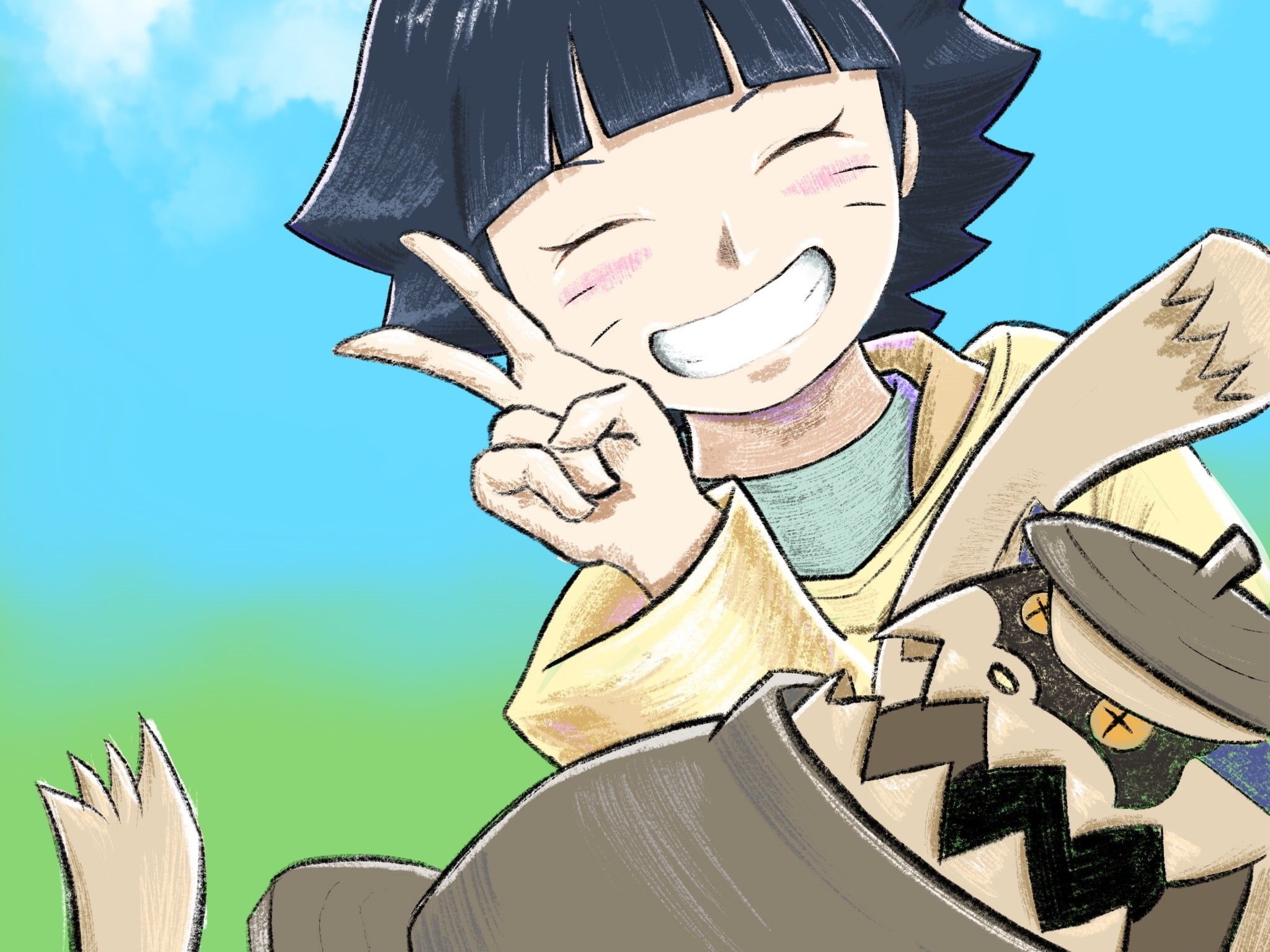 1080P, Naruto, Boruto, Himawari Uzumaki, Shukaku (Naruto), HD Wallpaper