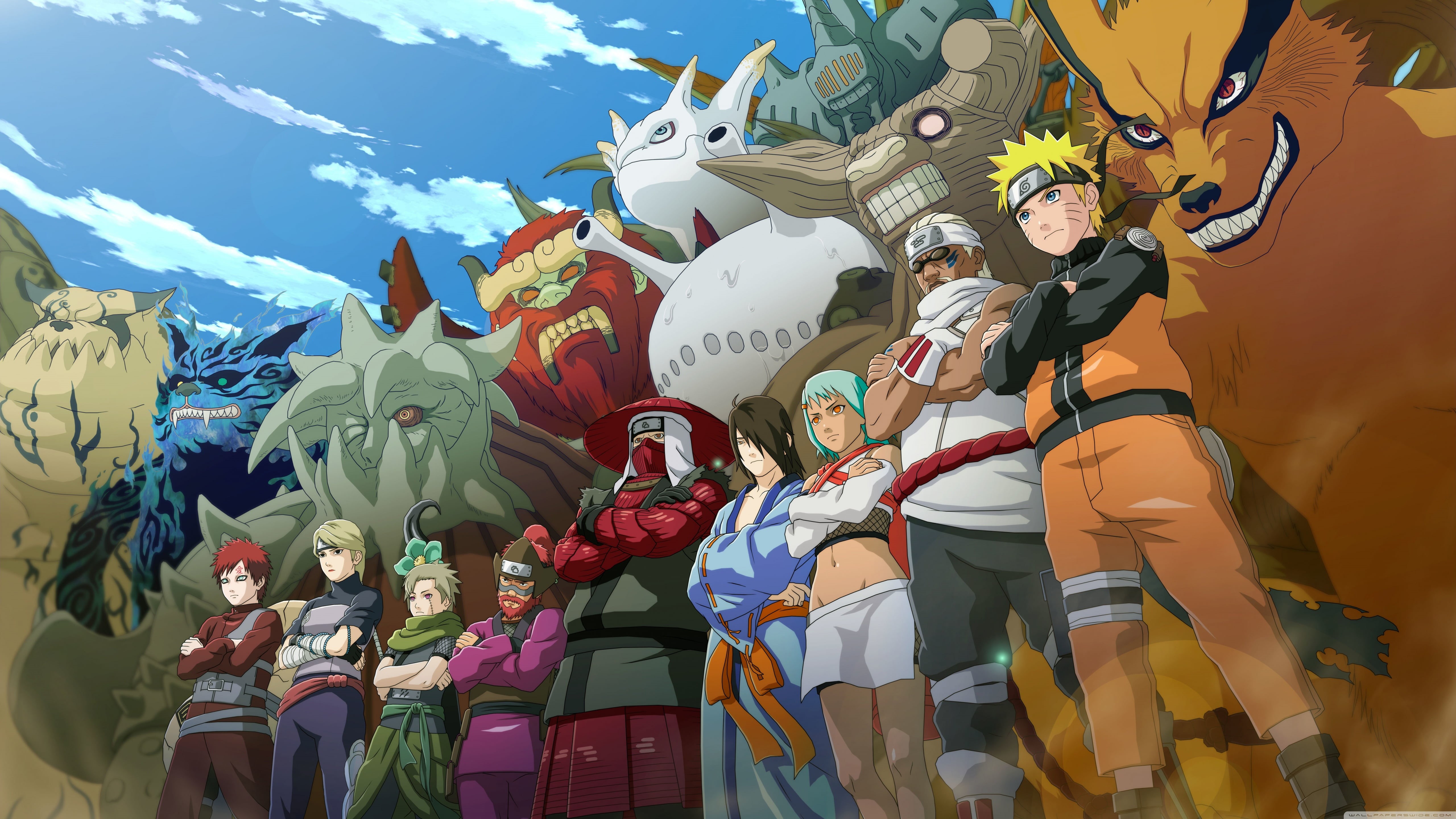 Gyûki (Naruto), Gaara (Naruto), Jinchūriki (Naruto), Isobu (Naruto), Shukaku (Naruto), Killer Bee (Naruto), Kokuô (Naruto), Son Gokû (Naruto), Roshi (Naruto), HD Wallpaper