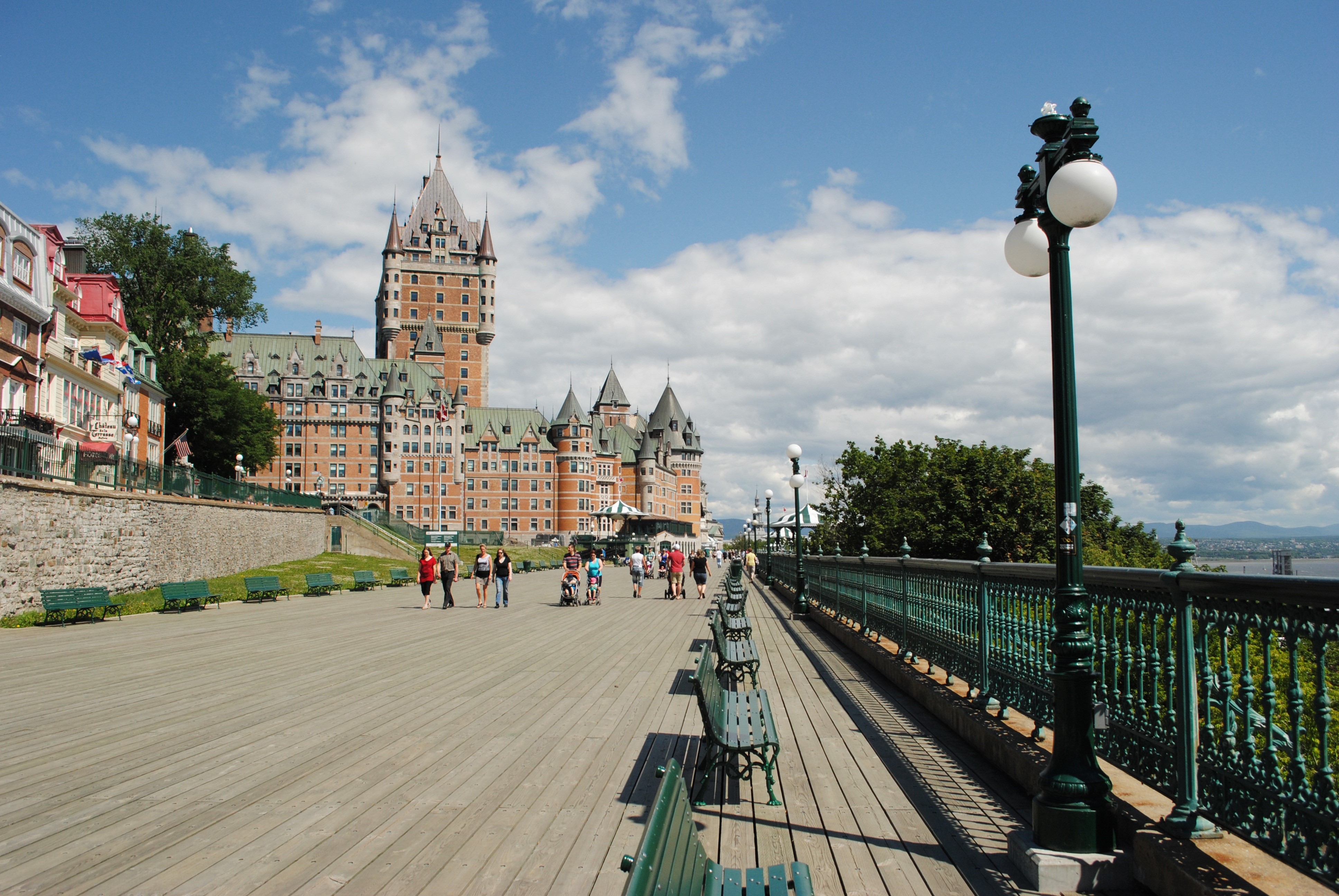 frontenac, outdoors, quebec, street light, tourism, cityscape, cloud - sky, travel destinations, architecture, group, incidental people, hotel, travel, HD Wallpaper