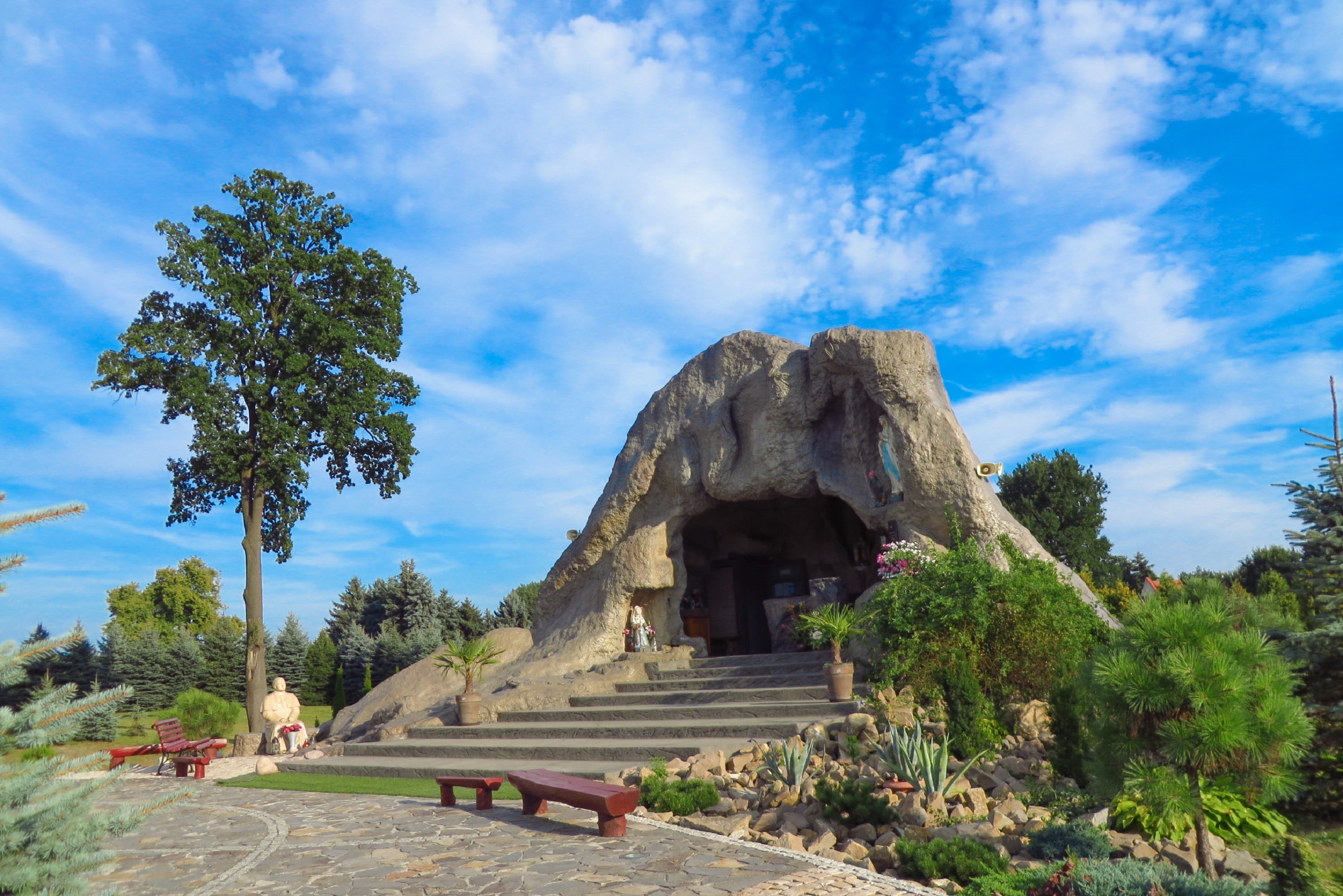 ancient, the art of, ancient civilization, madonna, christianity, sculpture, rock, religion, place of worship, plant, catholicism, church, faith, architecture, HD Wallpaper