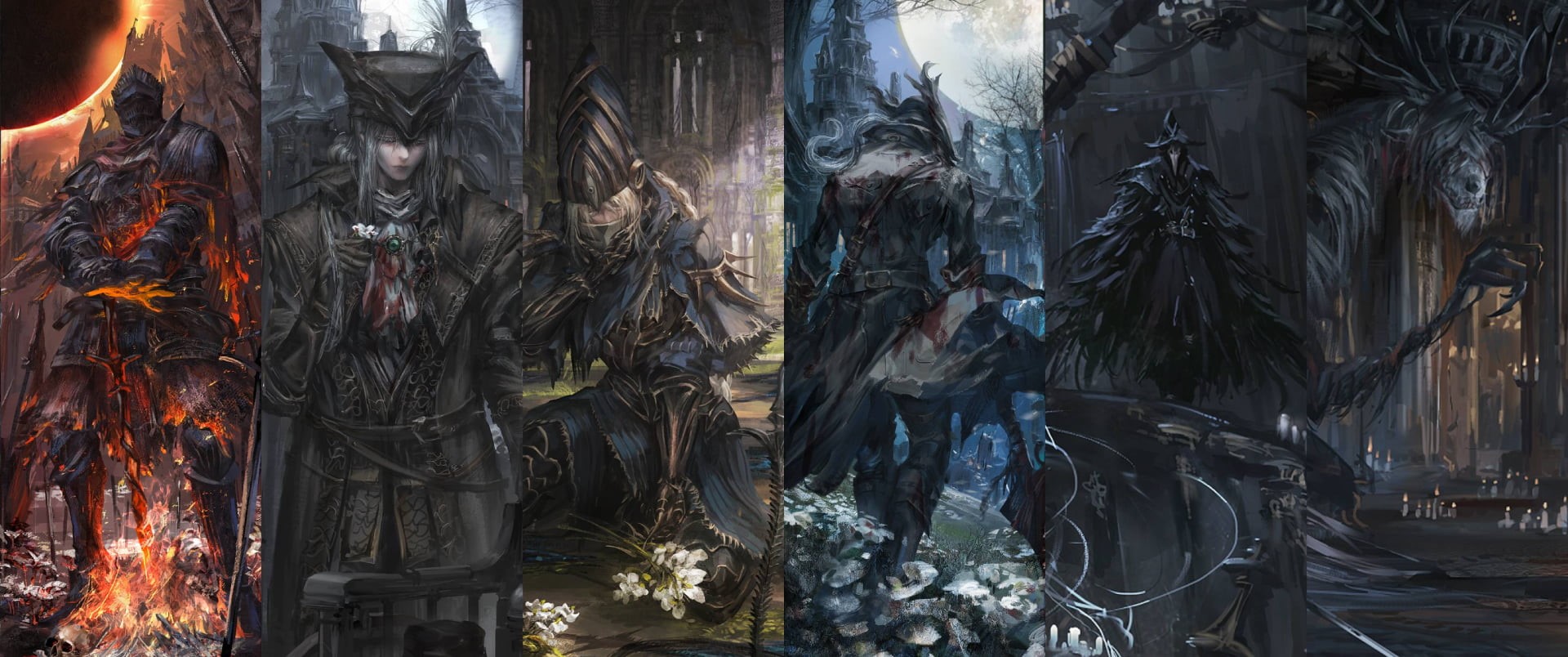 Eileen the Crow, 1080P, Vicar Amelia, Bloodborne, Lady Maria, Ashen One, Lady Maria of the Astral clocktower, Dark Souls, HD Wallpaper