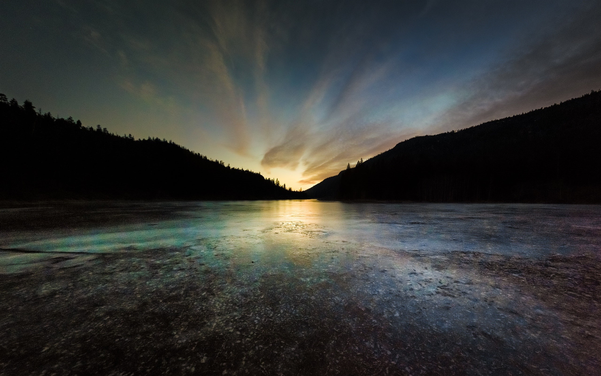 Kelowna, Reservoir, Lake, Rose, West, Columbia, Valley, Sunset, Canada, British, 2K, HD Wallpaper