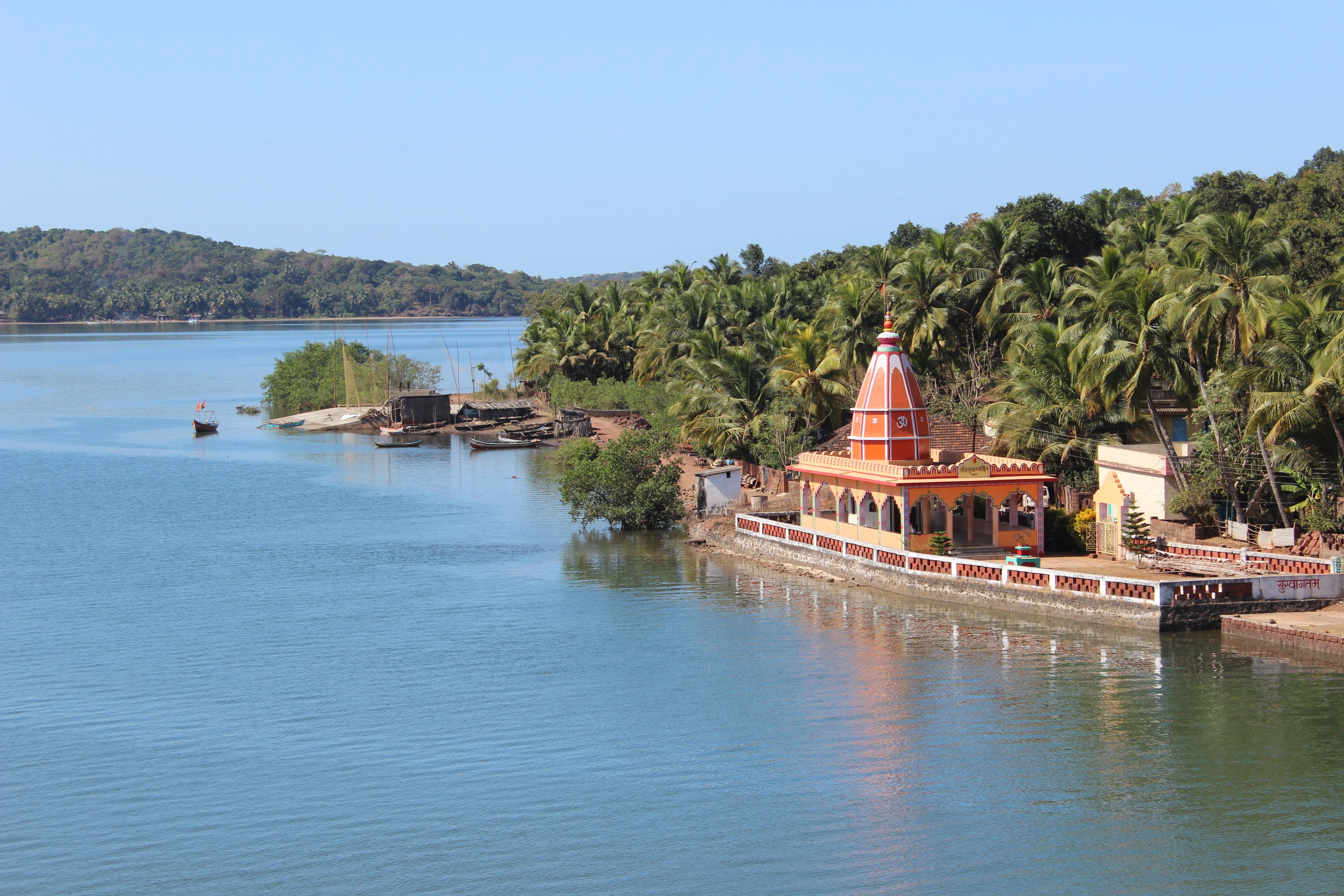 sea, scenics - nature, konkan, place of worship, temple, water, day, historic, no people, maharashtra, sky, building, tourism, design, travel destinations, HD Wallpaper