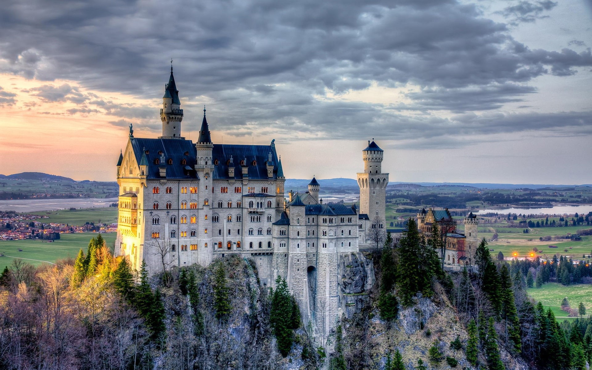 Neuschwanstein, 1080P, Bavaria, Castle, Germany, HD Wallpaper