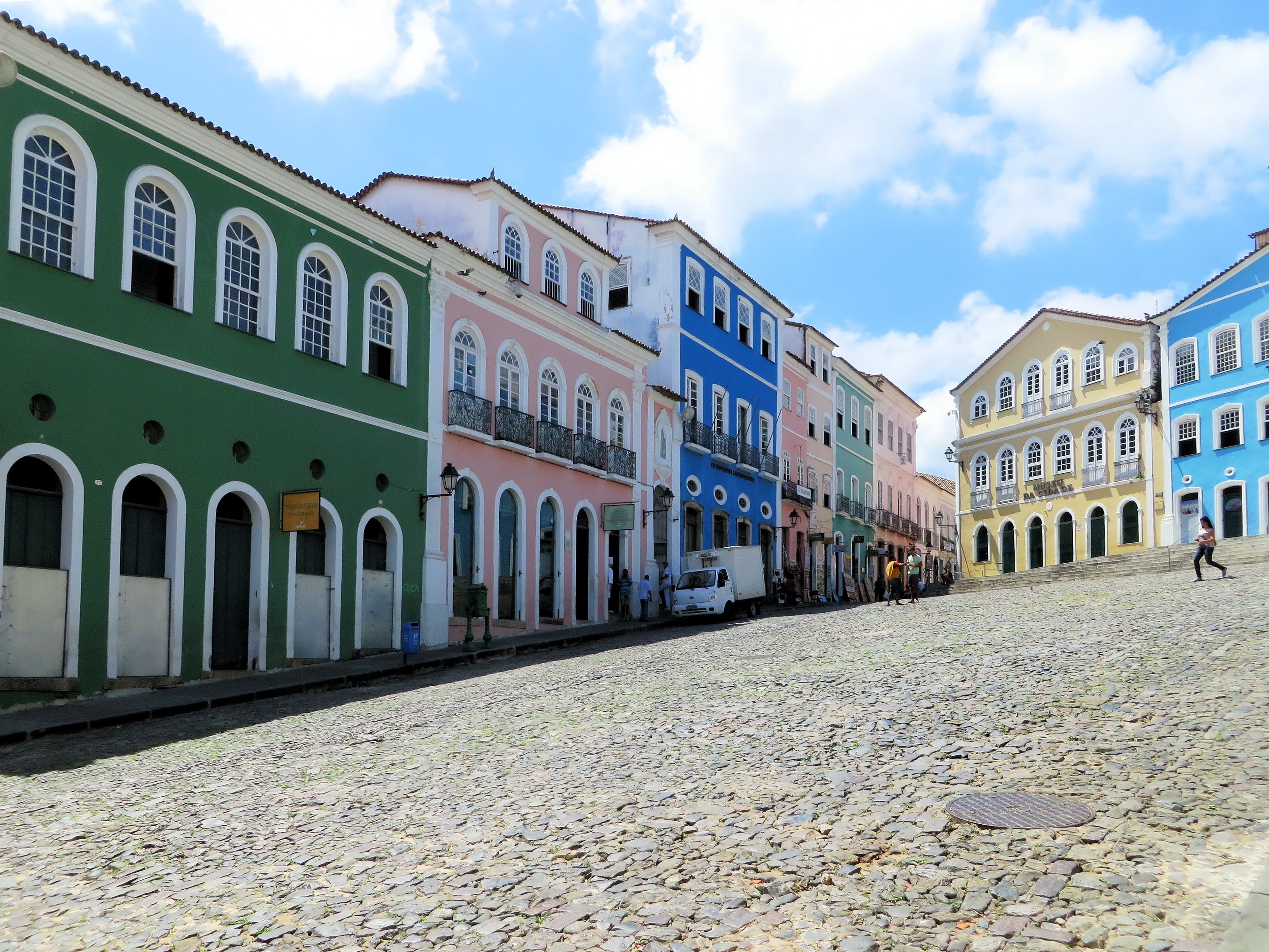 street, sky, pelorinho, pillory, residential district, bahia de todos los santos, footpath, building, nature, salvador de bahia, outdoors, arch, lined, HD Wallpaper