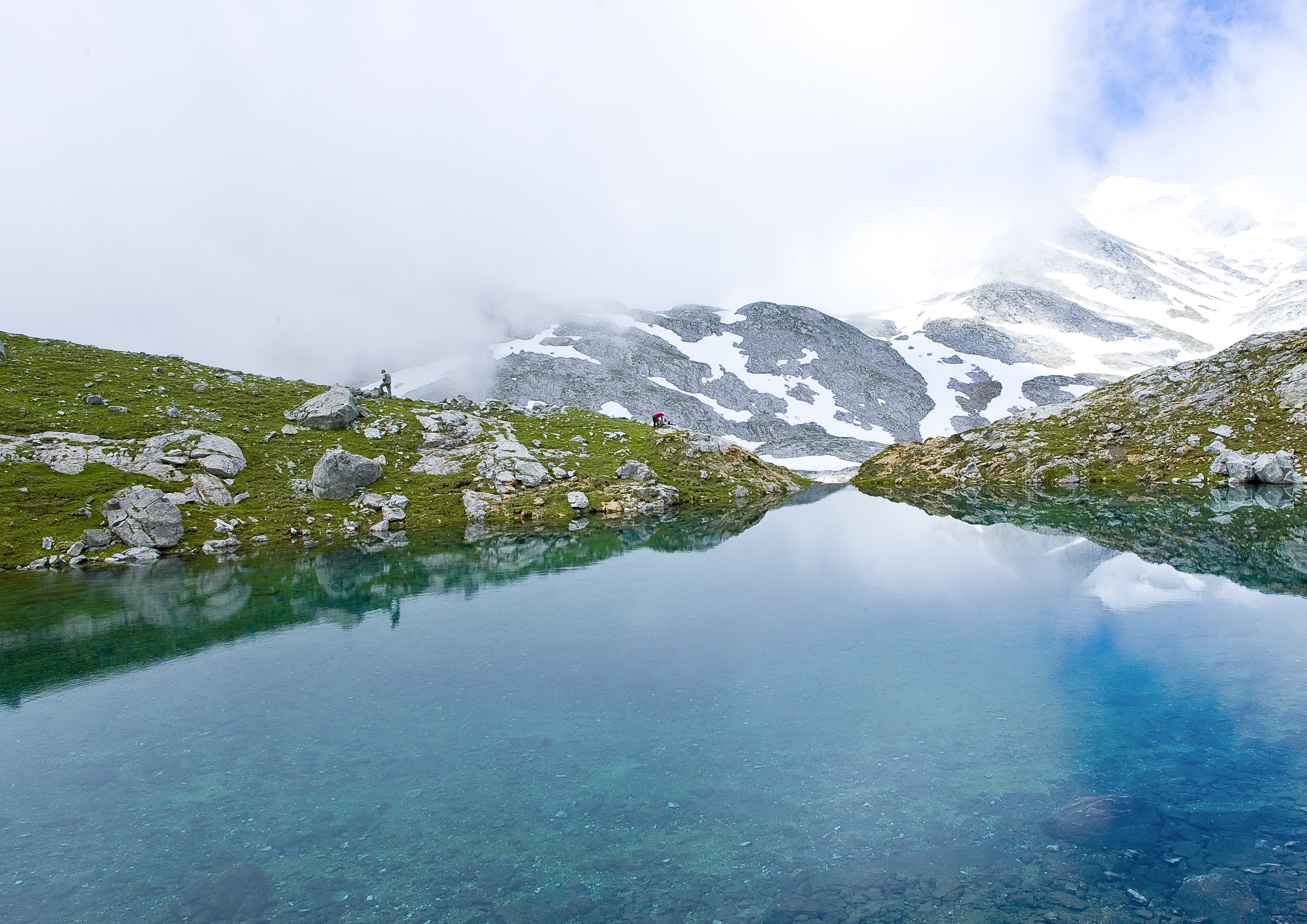 cloud - sky, nature, lagoon, source, mountain range, tranquil scene, landscape, beauty in nature, non-urban scene, sky, laguna, environment, no people, HD Wallpaper