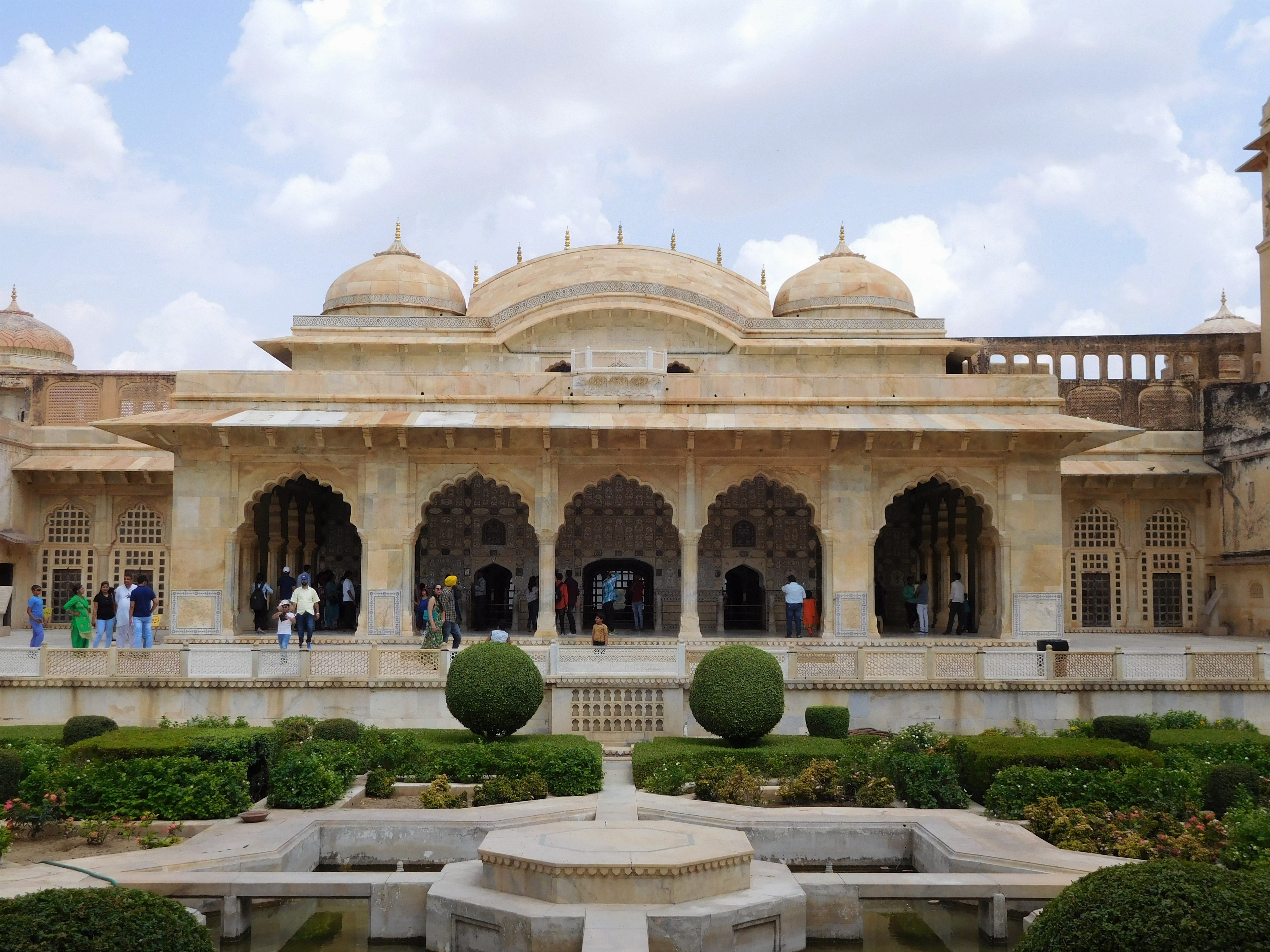 building, rajasthan, tourism, arch, courtyard, architecture, plant, sky, fort, history, religion, indian, 4K, famous, travel, jaipur, day, travel destinations, HD Wallpaper