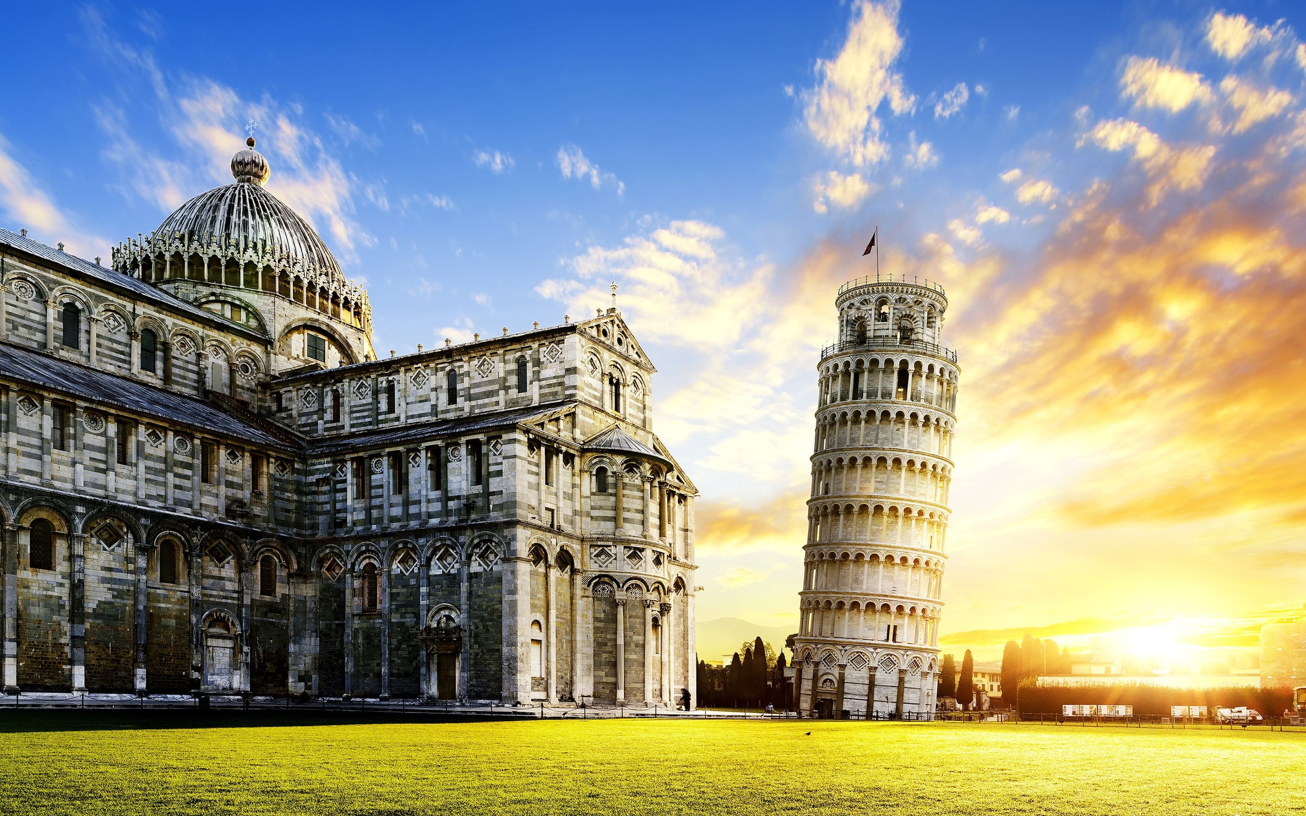 leaning tower of pisa, 2K, HD Wallpaper