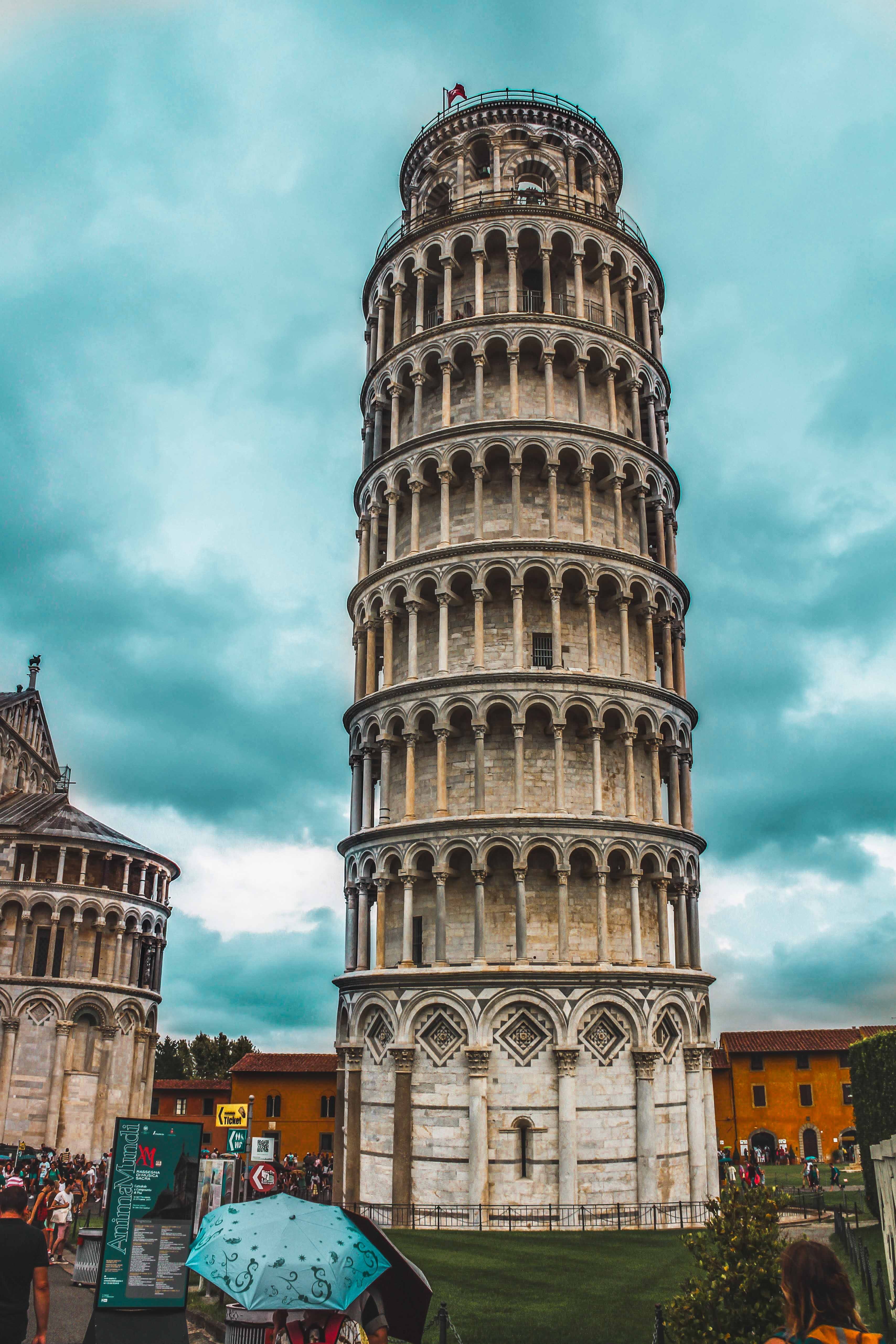 travel, incidental people, travel destinations, city, building exterior, nature, leaning tower of pisa, history, pisa, tourism, day, 5K, built structure, Phone HD Wallpaper