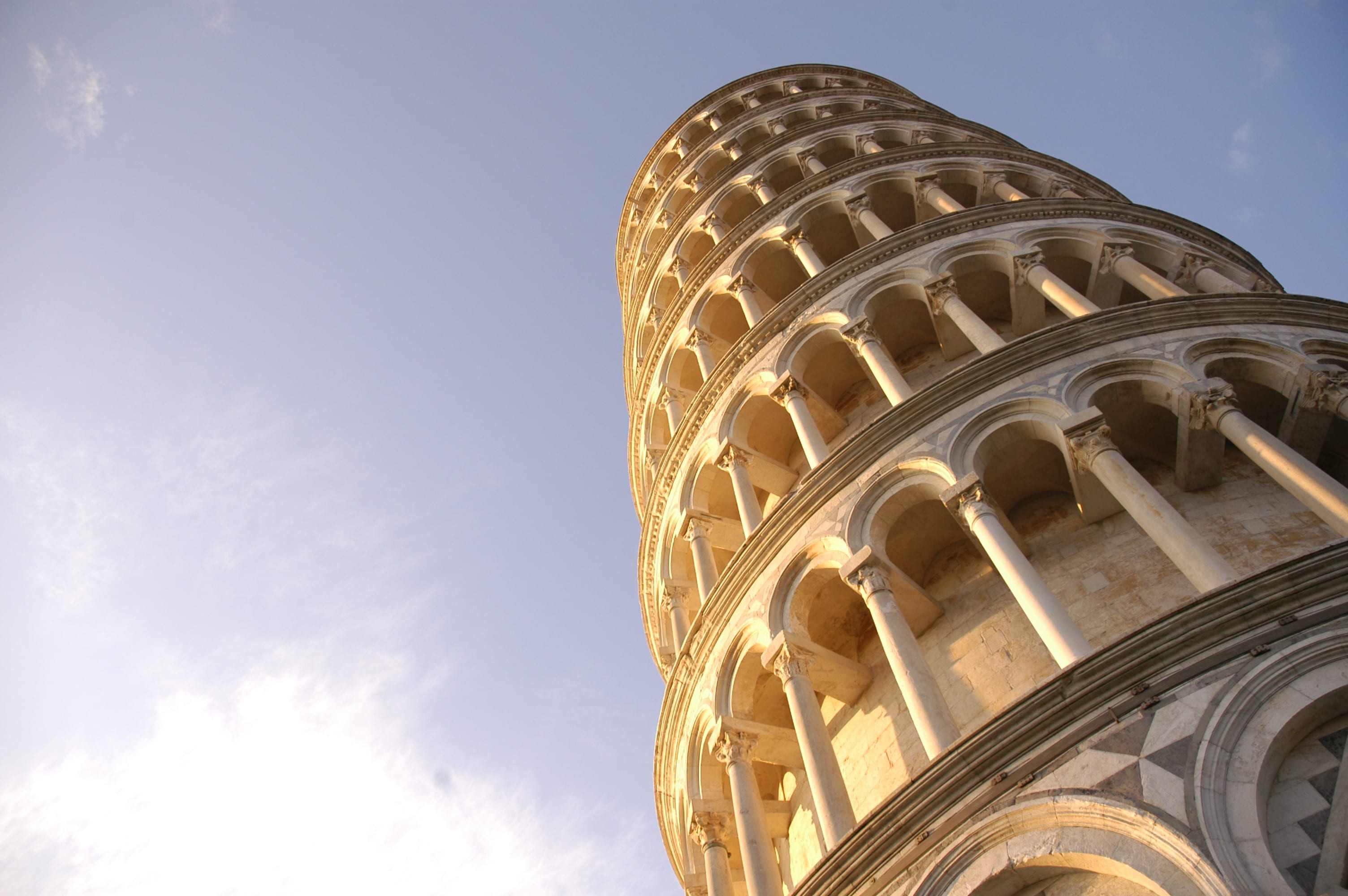 travel destinations, travel, nature, clouds, cloud - sky, sight, outdoors, arch, daylight, design, cityscape, the past, religion, building, leaning tower of pisa, HD Wallpaper