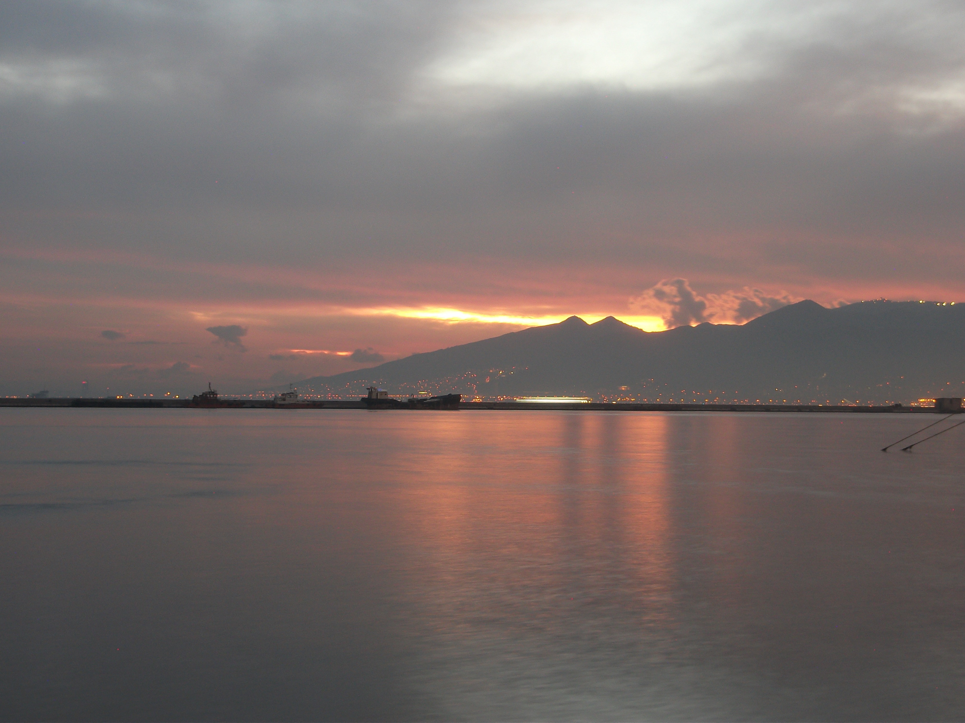 sea, sunset, 4K, Izmir, turkey, mountain, HD Wallpaper