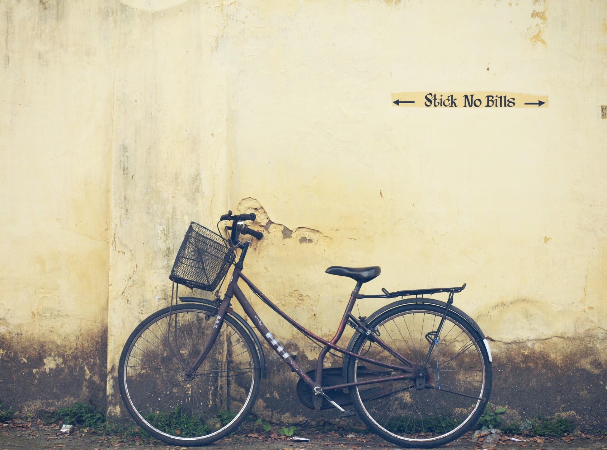 land vehicle, bicycle, architecture, culture, outdoors, tourism, building exterior, india, kerala, sepia, wall - building feature, text, no people, communication, HD Wallpaper
