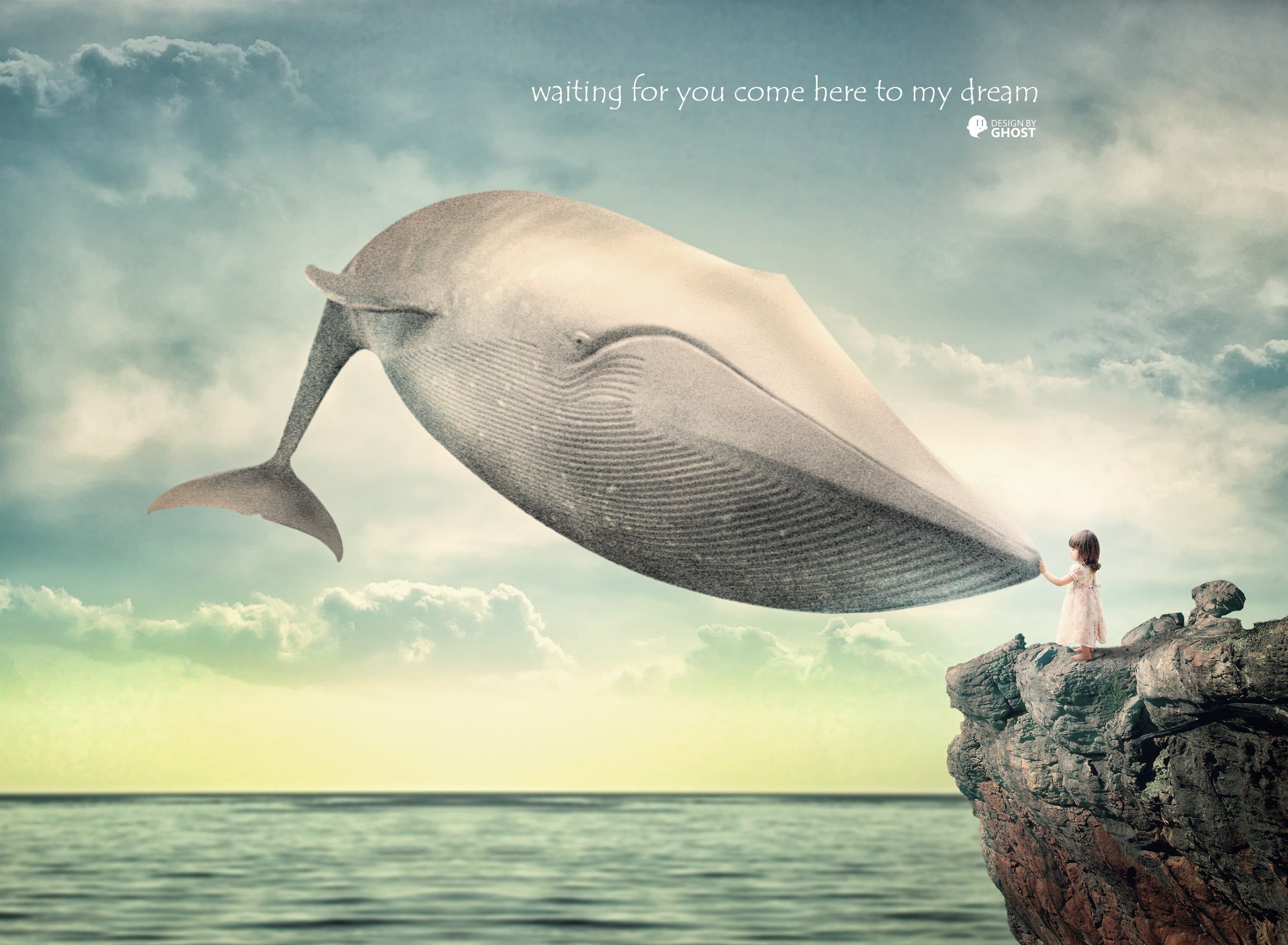 children, animals in the wild, cloud - sky, whale shark, real people, gray, nature, one person, quail, beauty in nature, 1080P, full length, digital composite, HD Wallpaper