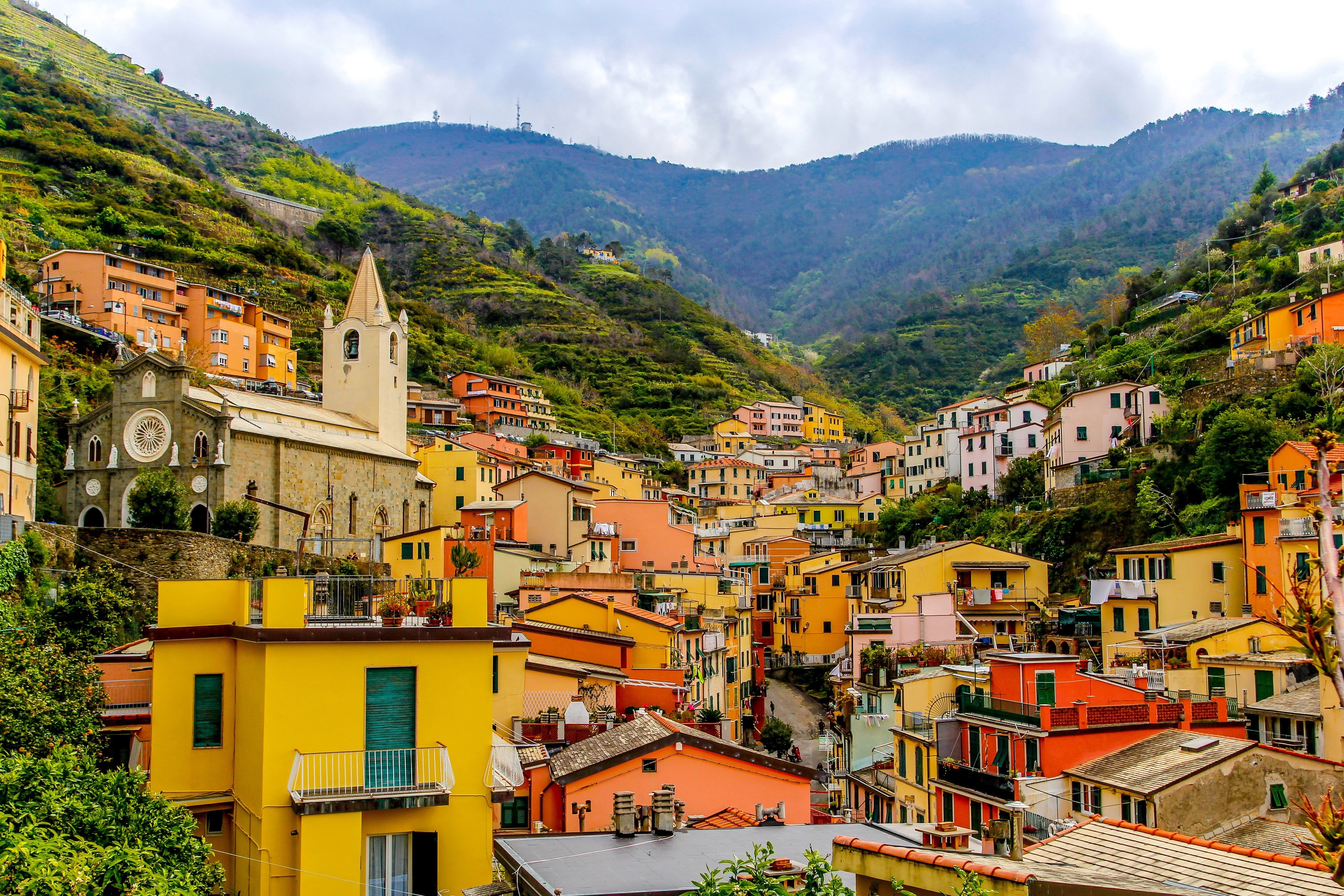 best, cinque, home, Cinque Terre, 2K, mountains, landscape, Italy, hd, the slopes, terre, HD Wallpaper