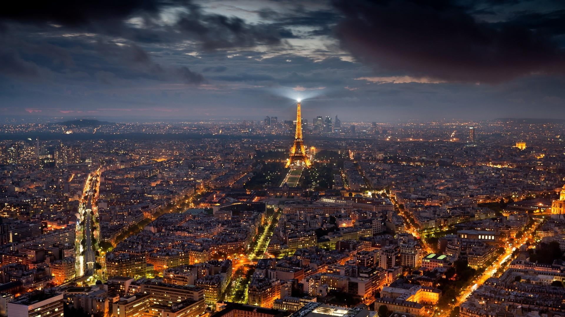 skyscraper, tower, travel, nature, city, architecture, cloud - sky, sky, tall - high, travel destinations, paris, outdoors, tourism, night, 1080P, cityscape, HD Wallpaper
