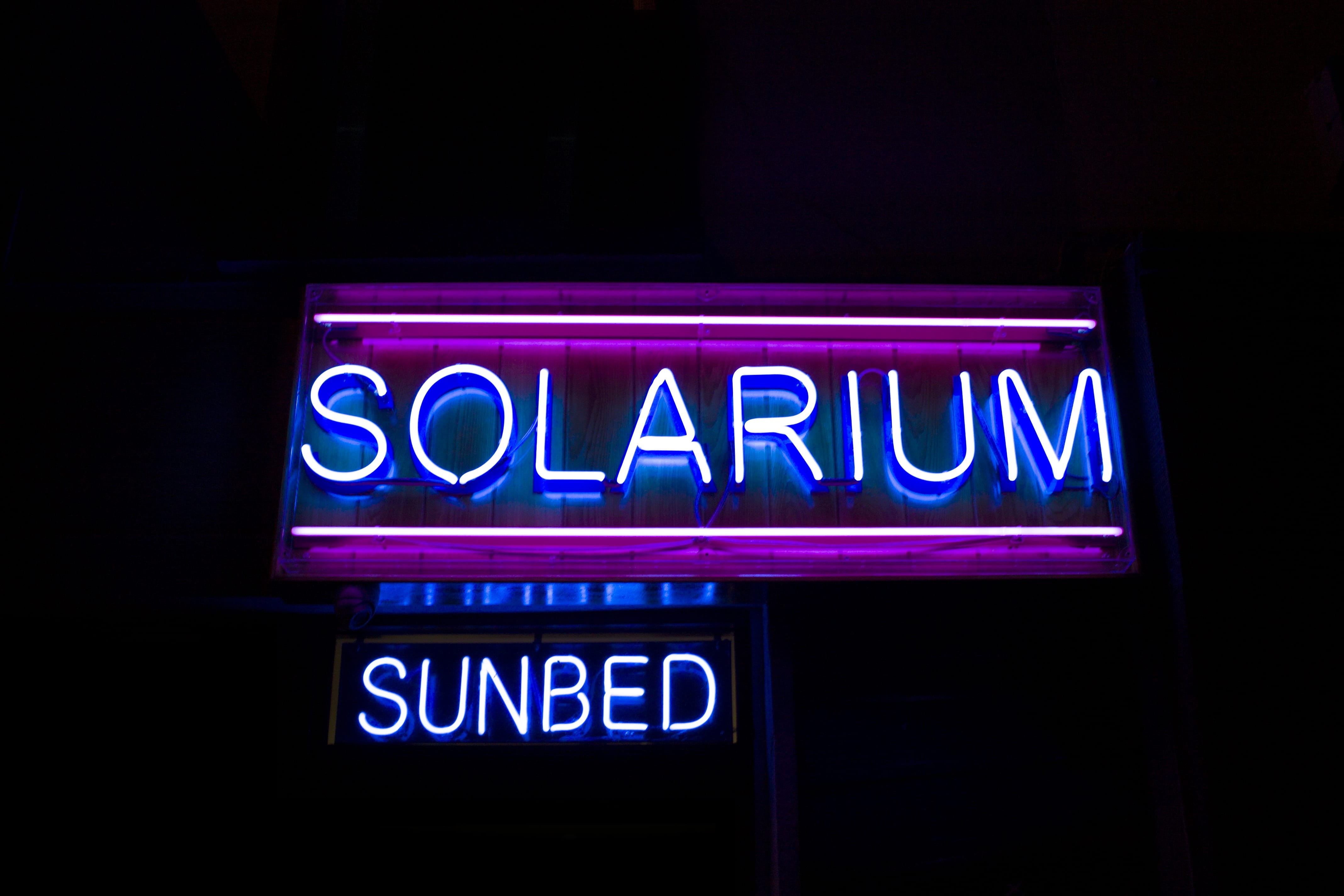business, black background, illuminated, light, street, close-up, blue, nightlife, night, text, solarium, orthographic symbol, illumianted, lighting equipment, HD Wallpaper
