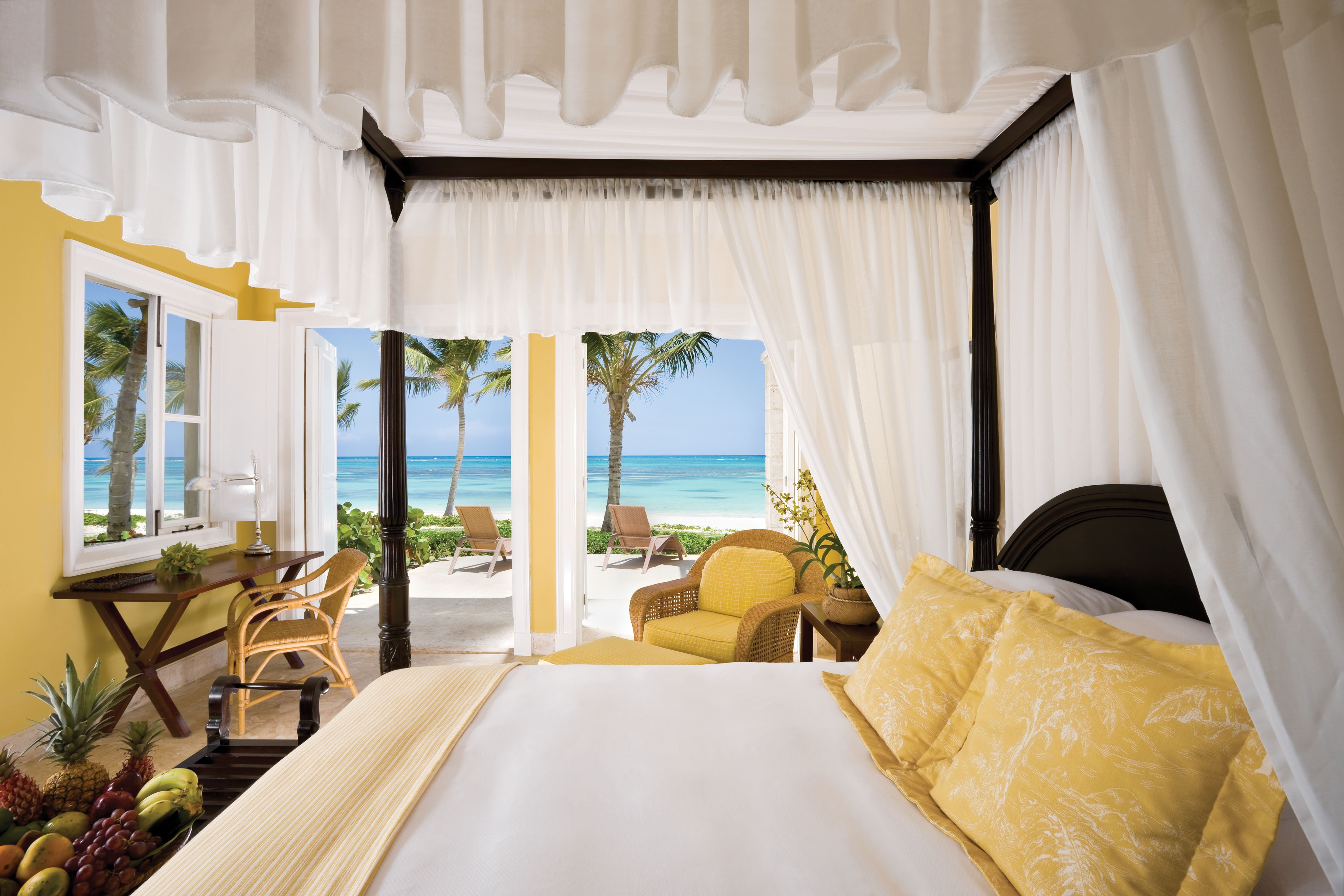 room, luxury hotel, hotel, wooden, bedroom, seat, water, interior, no people, the ocean, grapes, luxury, wealth, furniture, fruit, sea, absence, bed, pineapple, HD Wallpaper