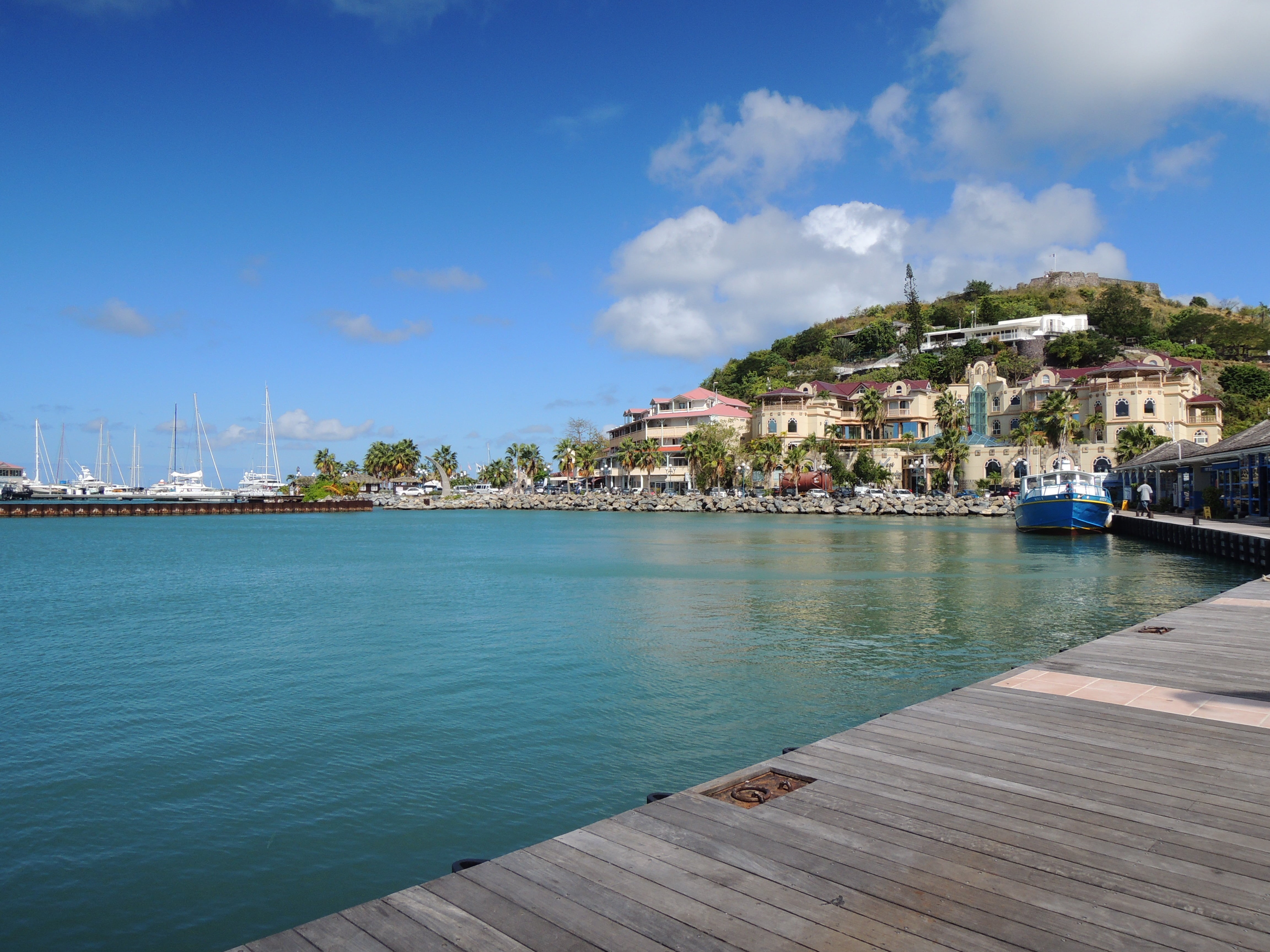 nature, building exterior, city, no people, pier, sky, sea, cityscape, antilles, town, outdoors, building, nautical vessel, holiday, saint, travel destinations, HD Wallpaper