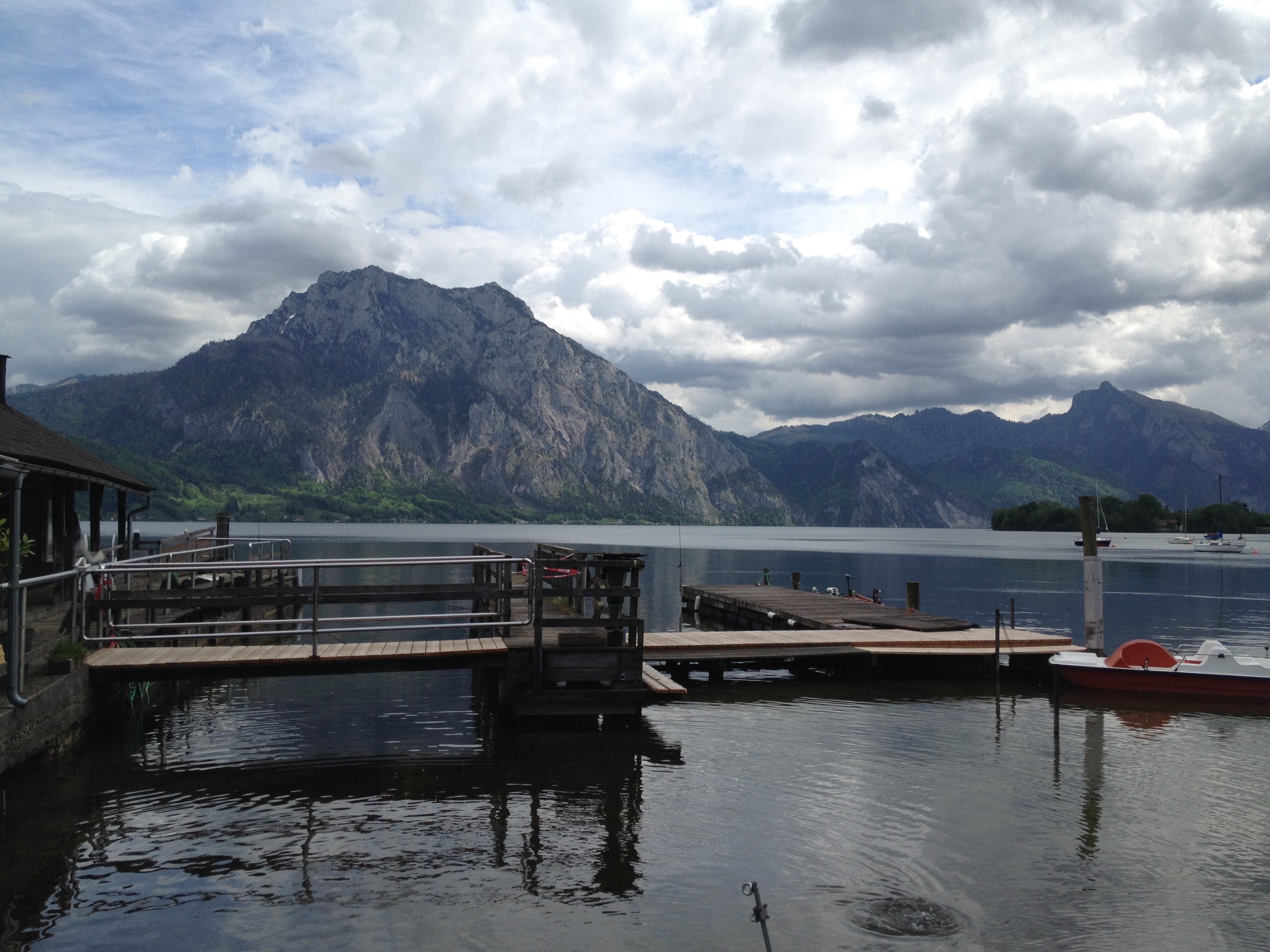 water, beauty in nature, outdoors, tranquil scene, architecture, gmunden, transportation, sky, mode of transportation, scenics - nature, cloud - sky, no people, HD Wallpaper