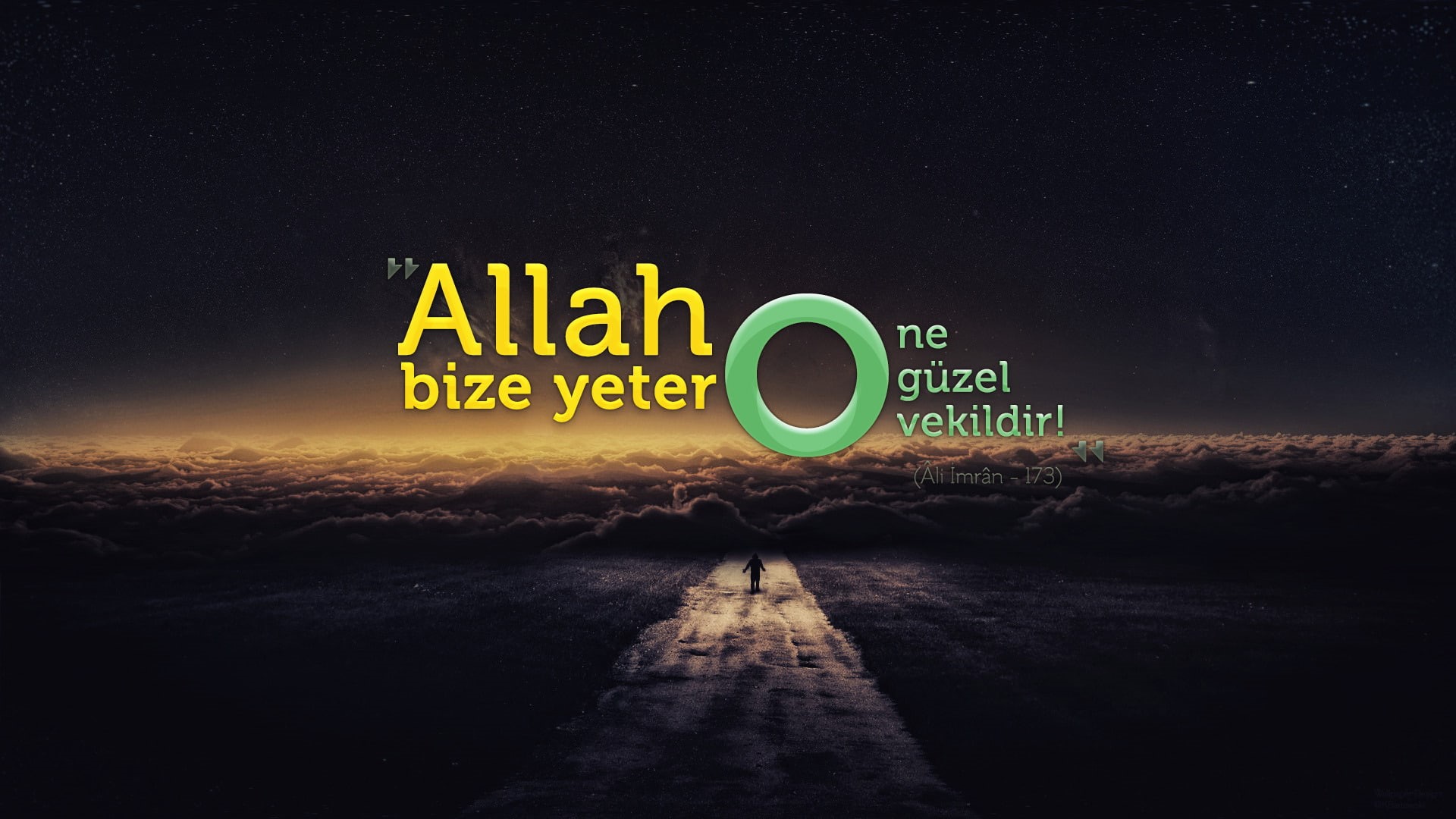 1080P, allah islam quran stars clouds, HD Wallpaper