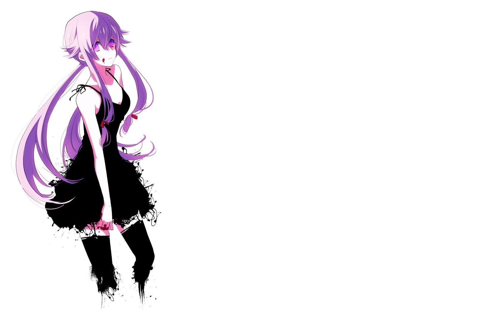Gasai Yuno, anime, clothing, women, female, copy space, indoors, fashion, cut out, costume, digital, hair, Mirai Nikki, hairstyle, character, HD Wallpaper