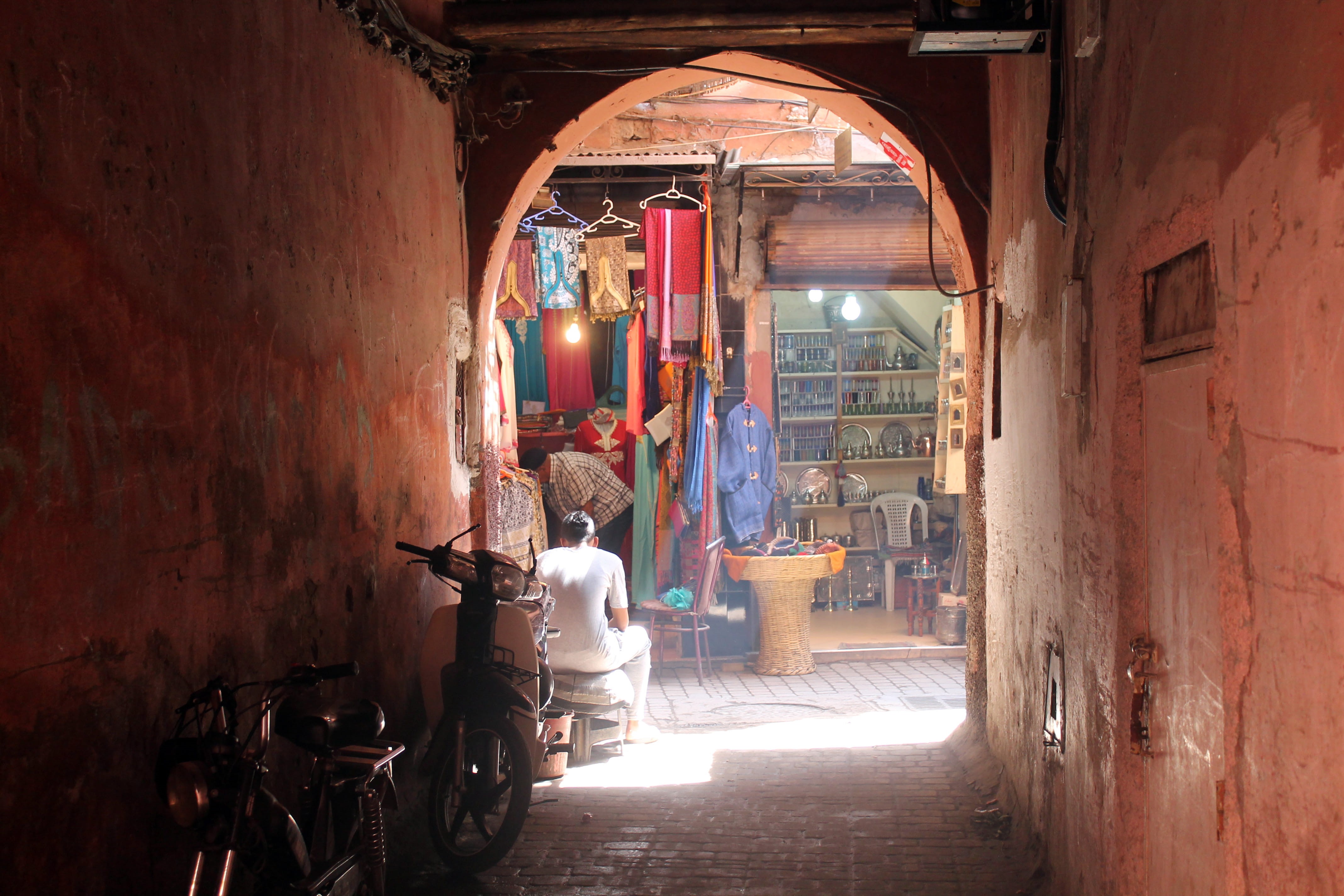 alley, ville nouvelle, light, traveller, built structure, building, transportation, day, stationary, explore, residential district, fes, wanderlust, adventure, HD Wallpaper