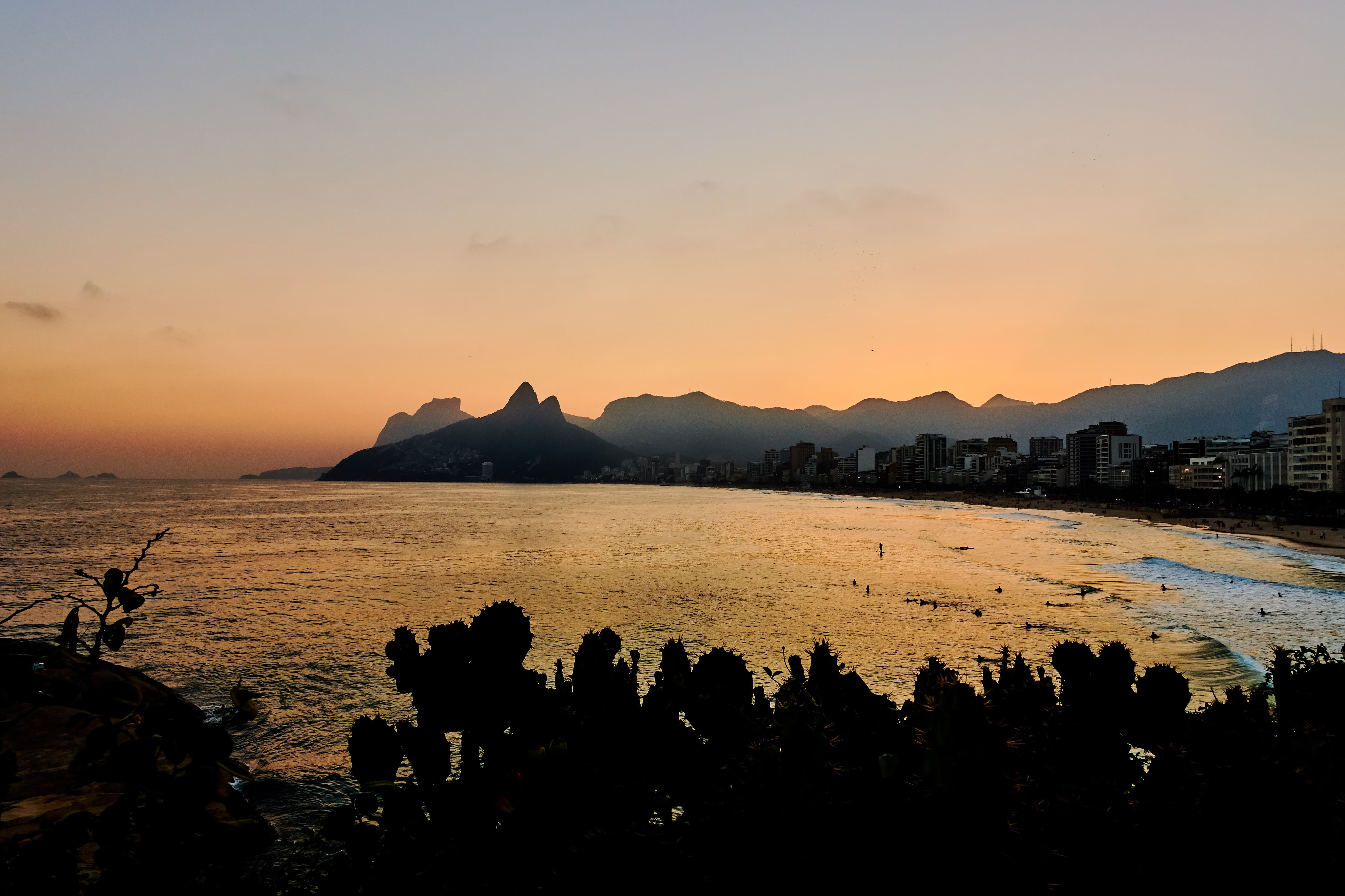 environment, land, tranquil scene, beauty in nature, brazil, romantic, sky, non-urban scene, places of interest, sun, no people, ipanema, sunset, tranquility, HD Wallpaper