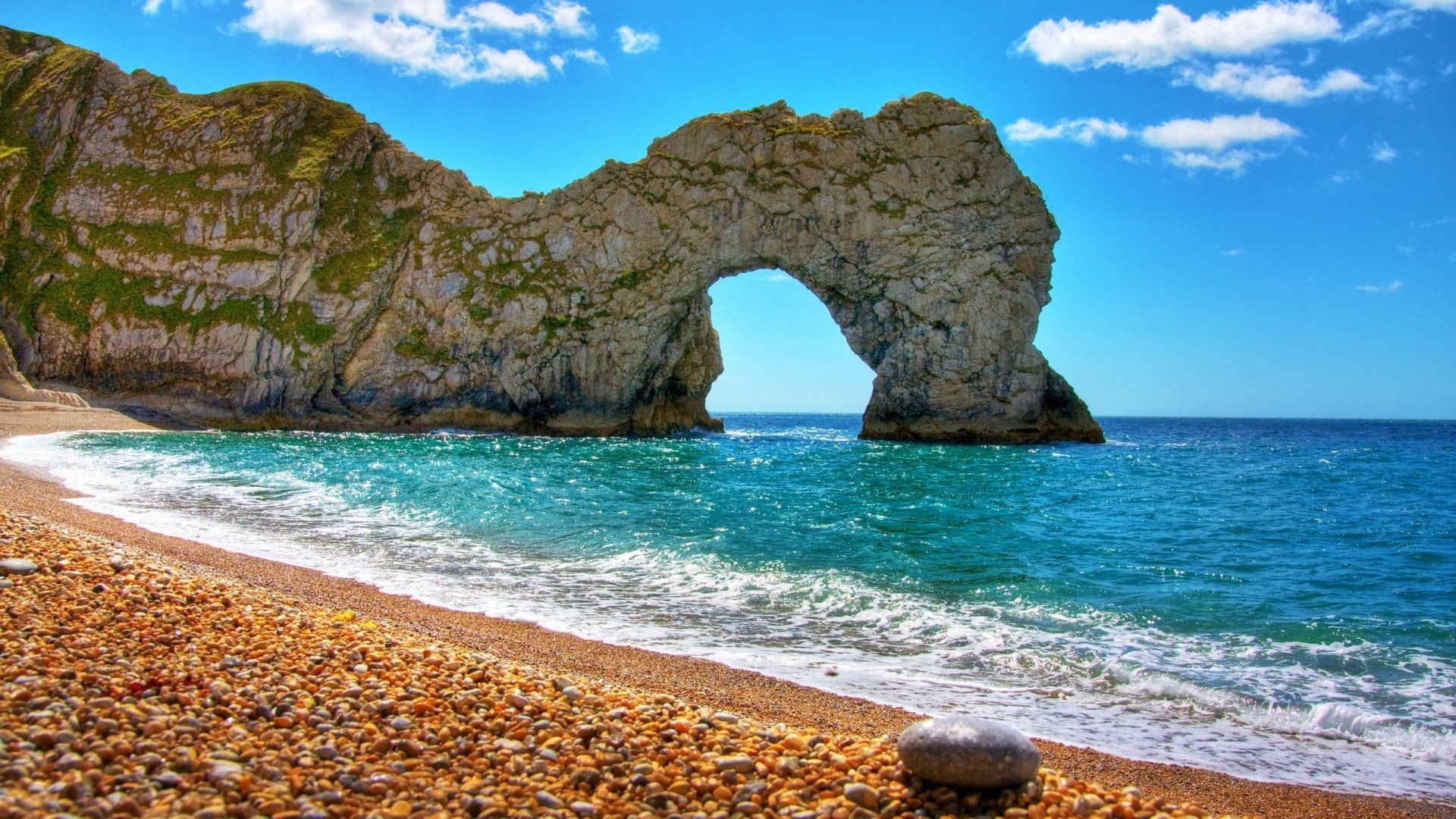 durdle, hd, beach, 1080P, spain, x, art, beaches, nature, sea, summer, door, HD Wallpaper