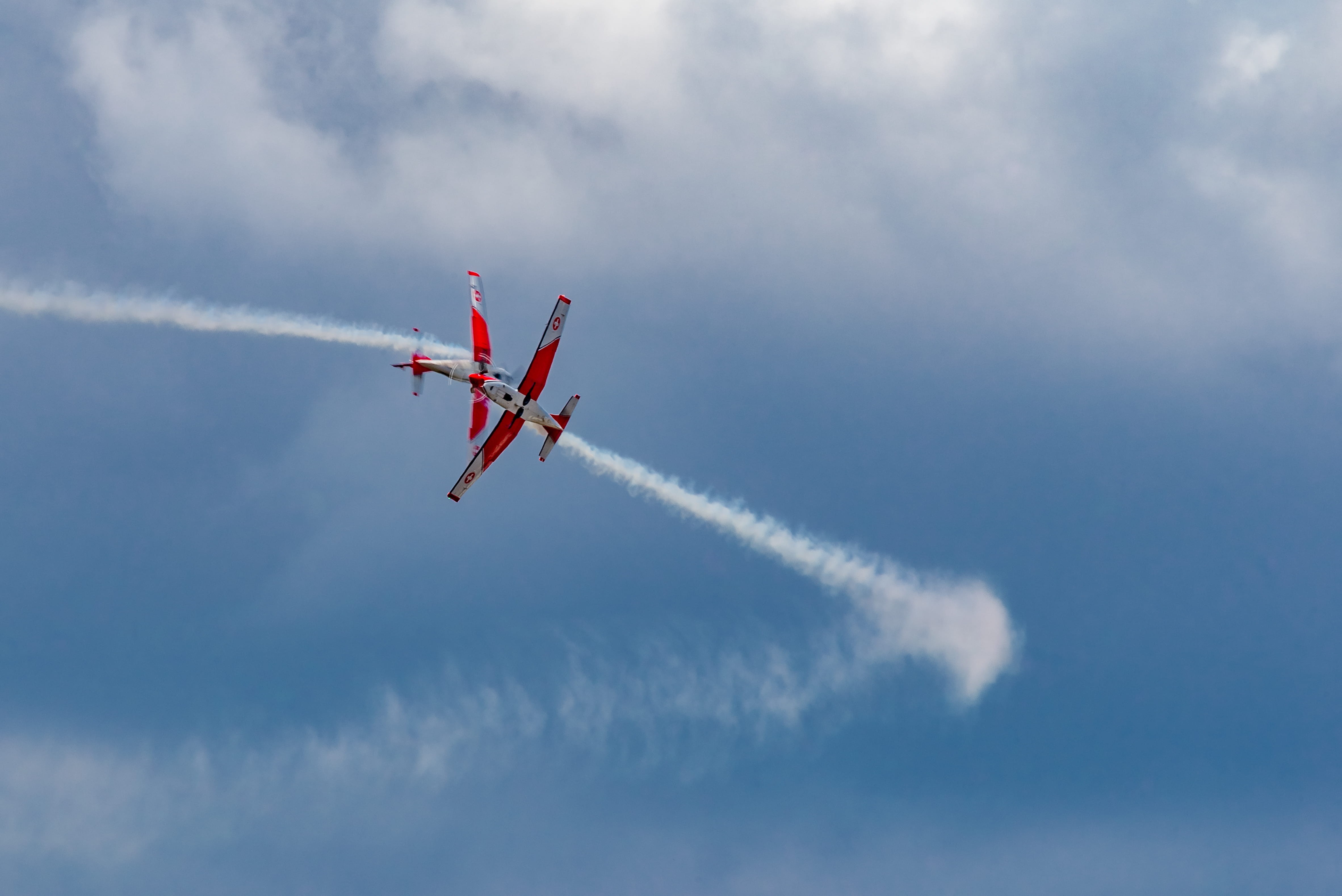 speed, clouds, united kingdom, nature, on the move, outdoors, royal international airtattoo 2018, low angle view, pilatus ncpc-7 turbotrainer, crossover, HD Wallpaper