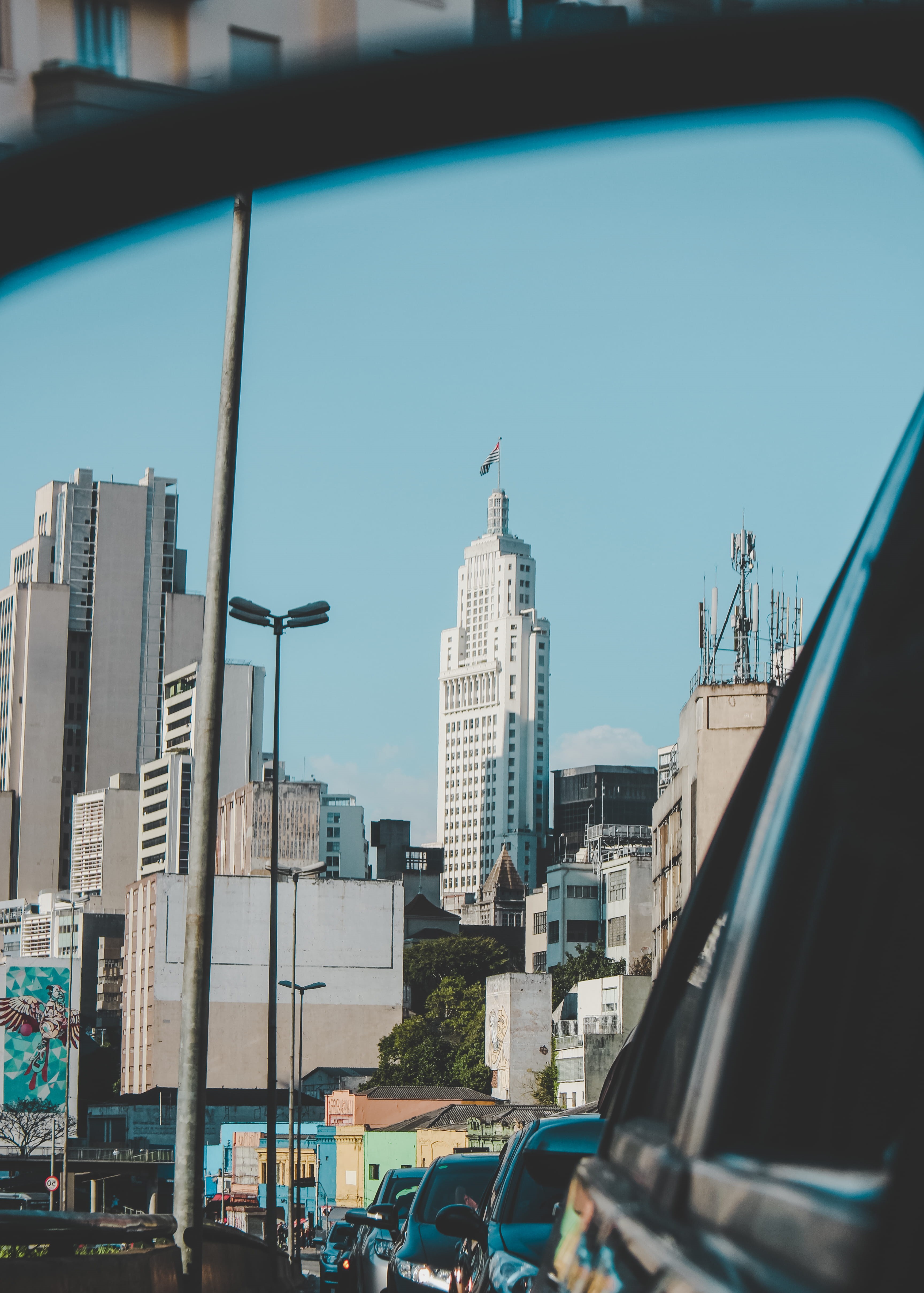 no people, rua, ckturistando, transito, outdoors, brazil, financial district, office building exterior, edificio, cityscape, mirror, residential district, Phone HD Wallpaper