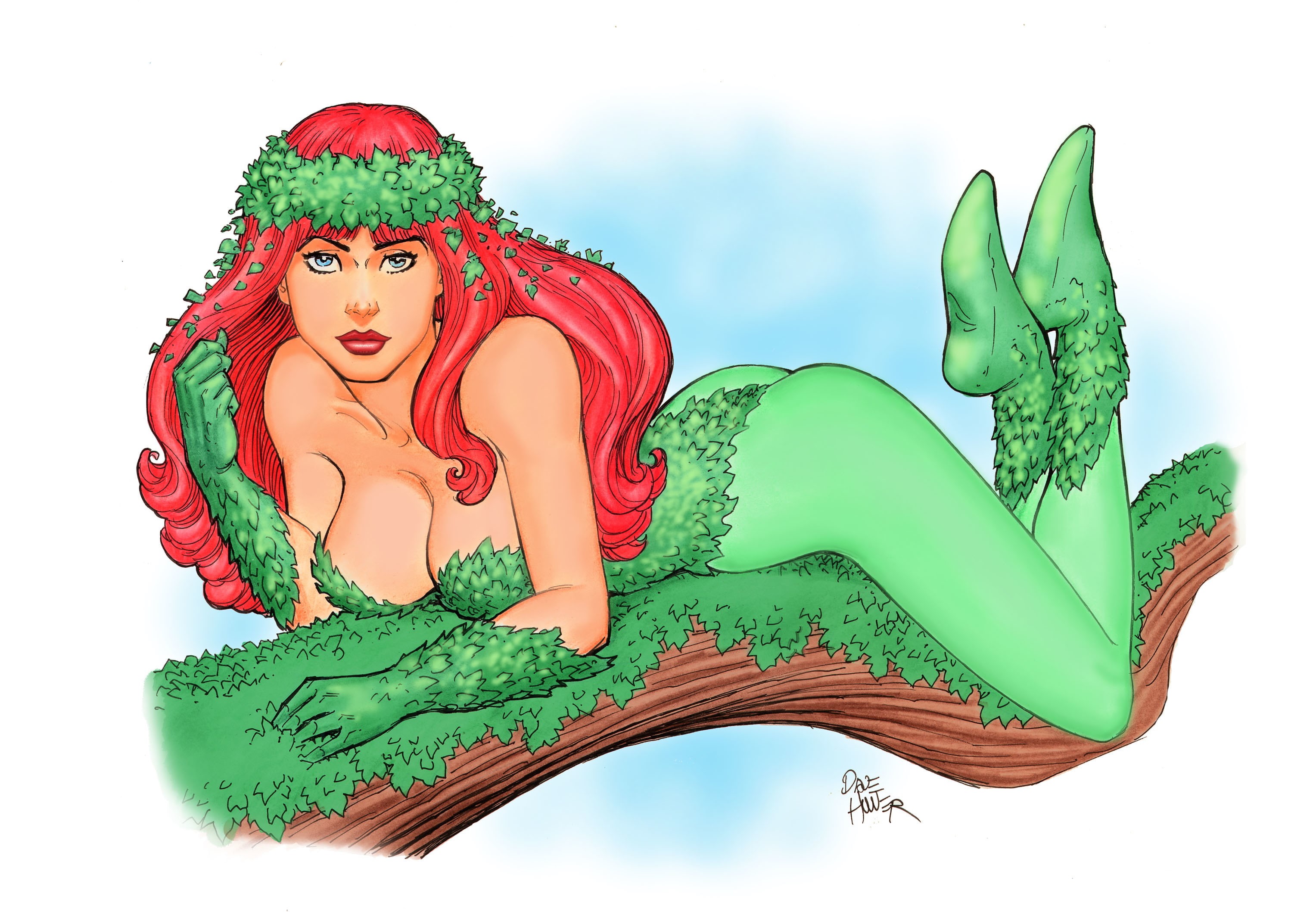 costume, Pamela Lillian Isley, green, Dave Hoover, girl, Poison Ivy, 2K, look, plants, comic, Poison, HD Wallpaper