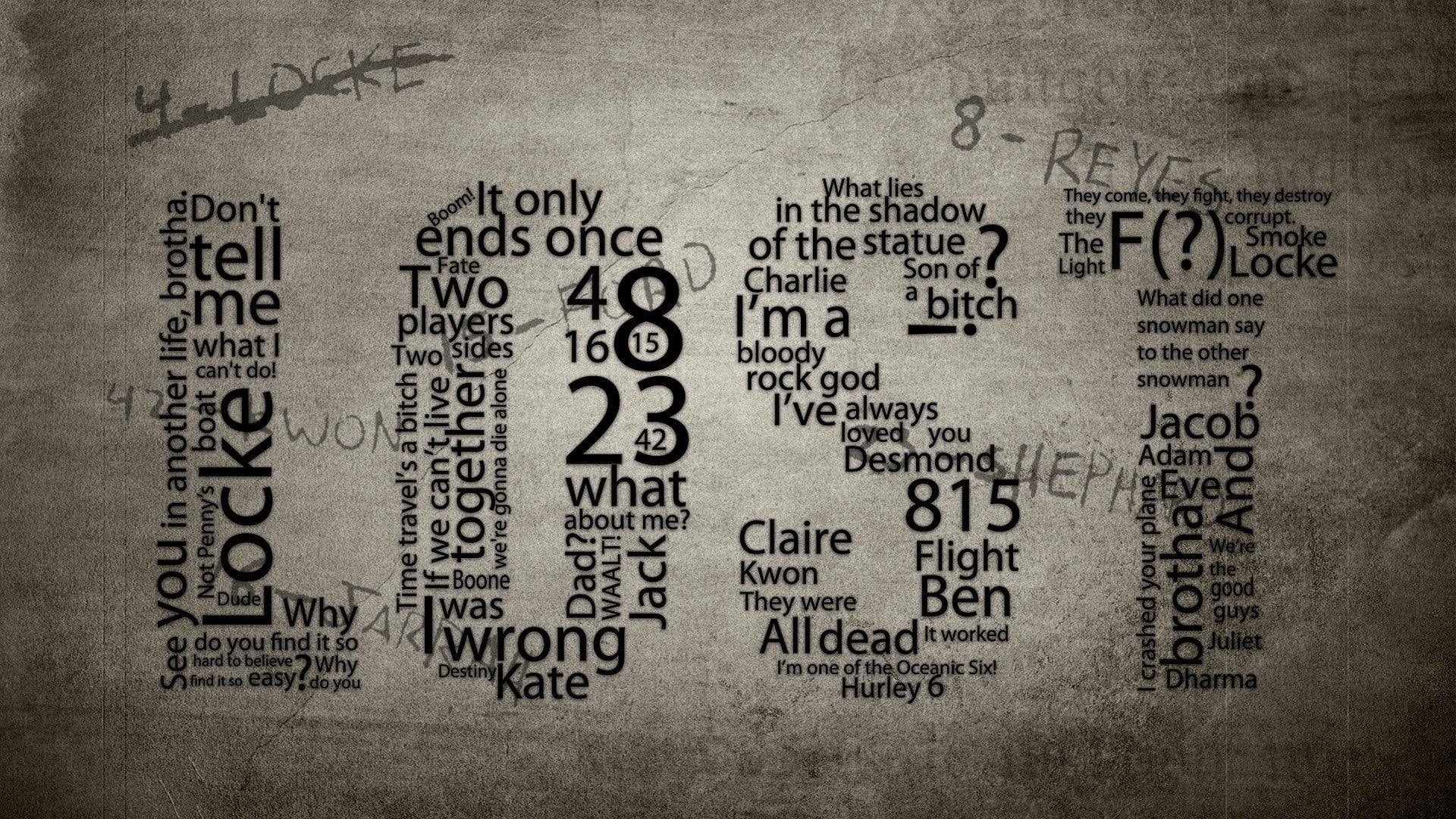 numbers, typography, 1080P, TV, Lost, Dharma Initiative, HD Wallpaper