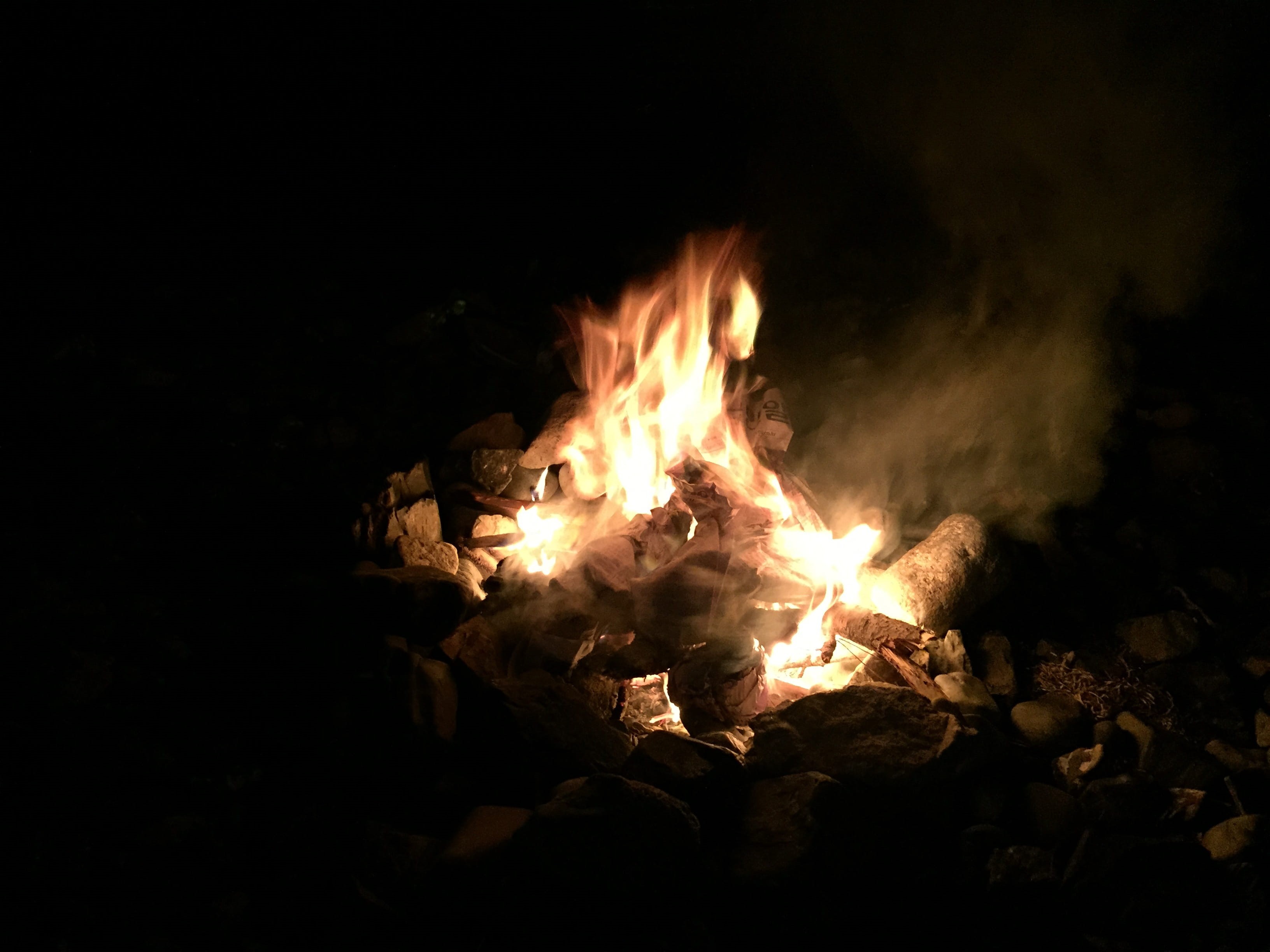 orange color, heat - temperature, fire - natural phenomenon, camping, modak, fire, night, dark, bonfire, outdoors, firewood, campfire, close-up, environment, HD Wallpaper