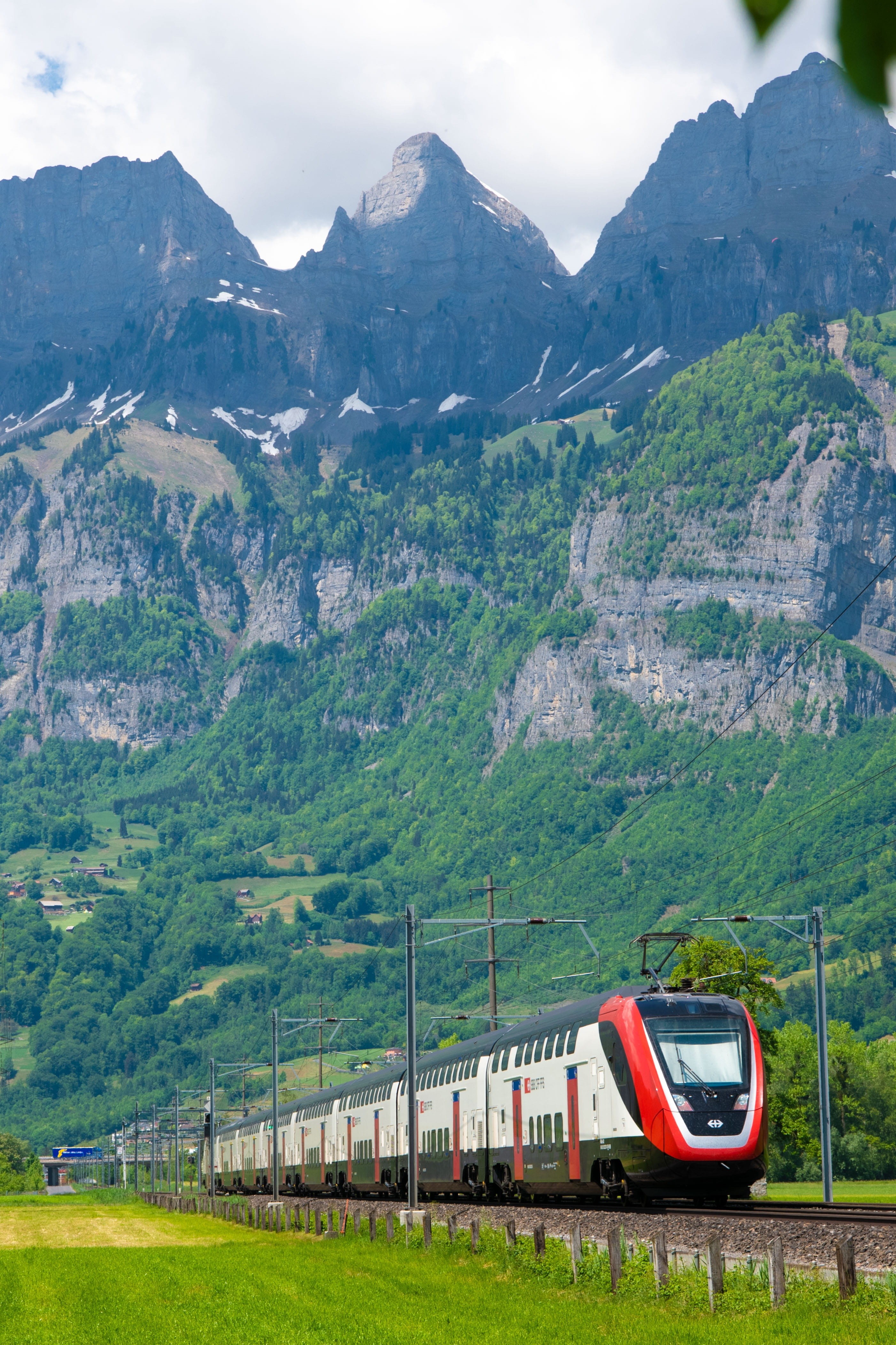 mode of transportation, rail transportation, plant, travel, railway, swiss federal railways, doppelstockzug, outdoors, land, nature, scenics - nature, db, Phone HD Wallpaper