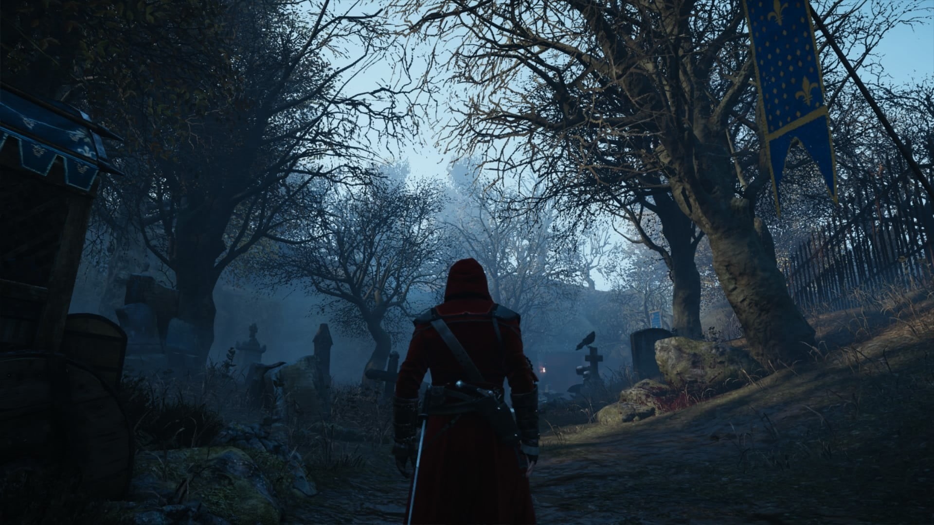 nature, rear view, spirituality, fantasy, plant, creed, dark, tree trunk, s, Assassins Creed: Unity, standing, people, one person, hood - Clothing, Assassins Creed, HD Wallpaper