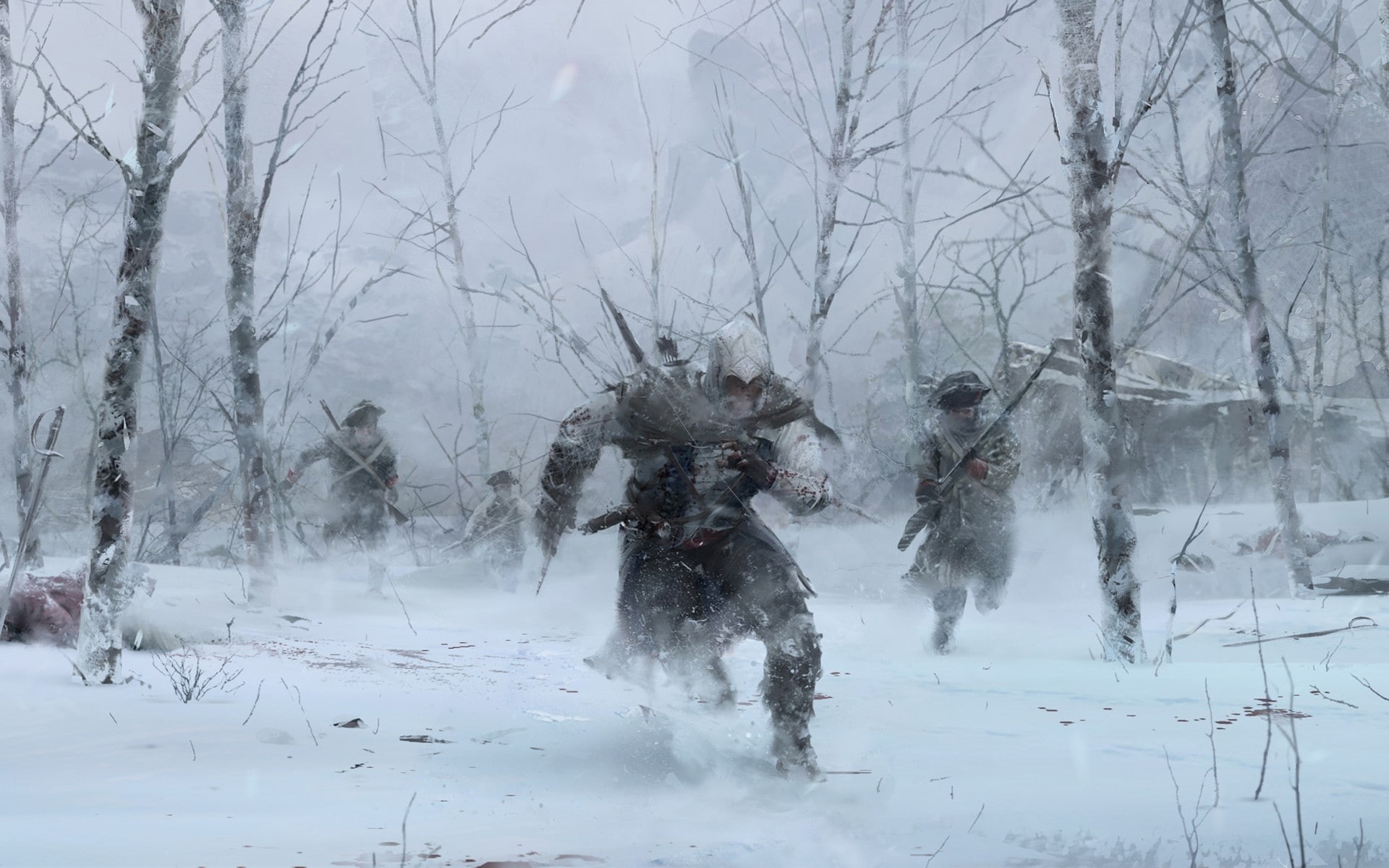 Video Games, nature, guard, games, killer, drawings, Winter, forest, video, hd, art, assassins, 1080P, artwork, creed, forests, assasins, snow, HD Wallpaper