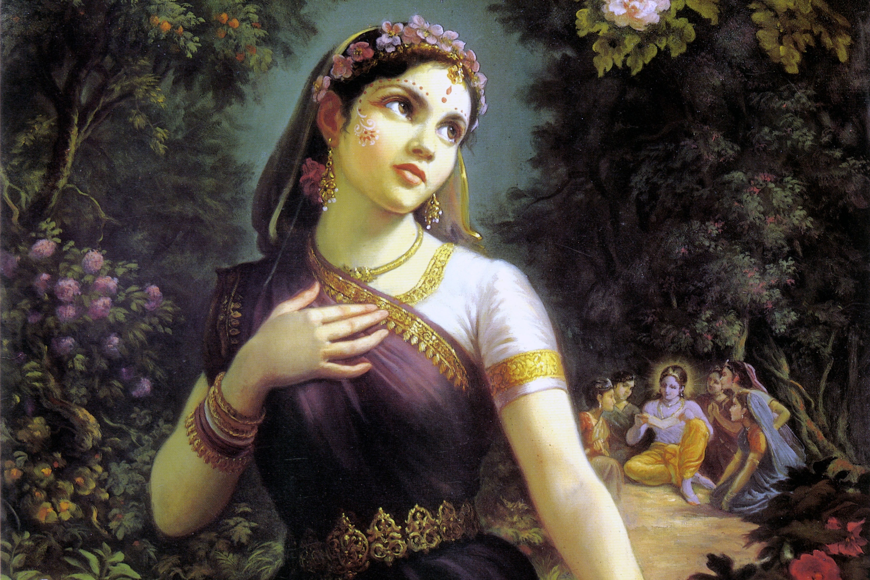 2K, radha and the bee hinduism women, HD Wallpaper