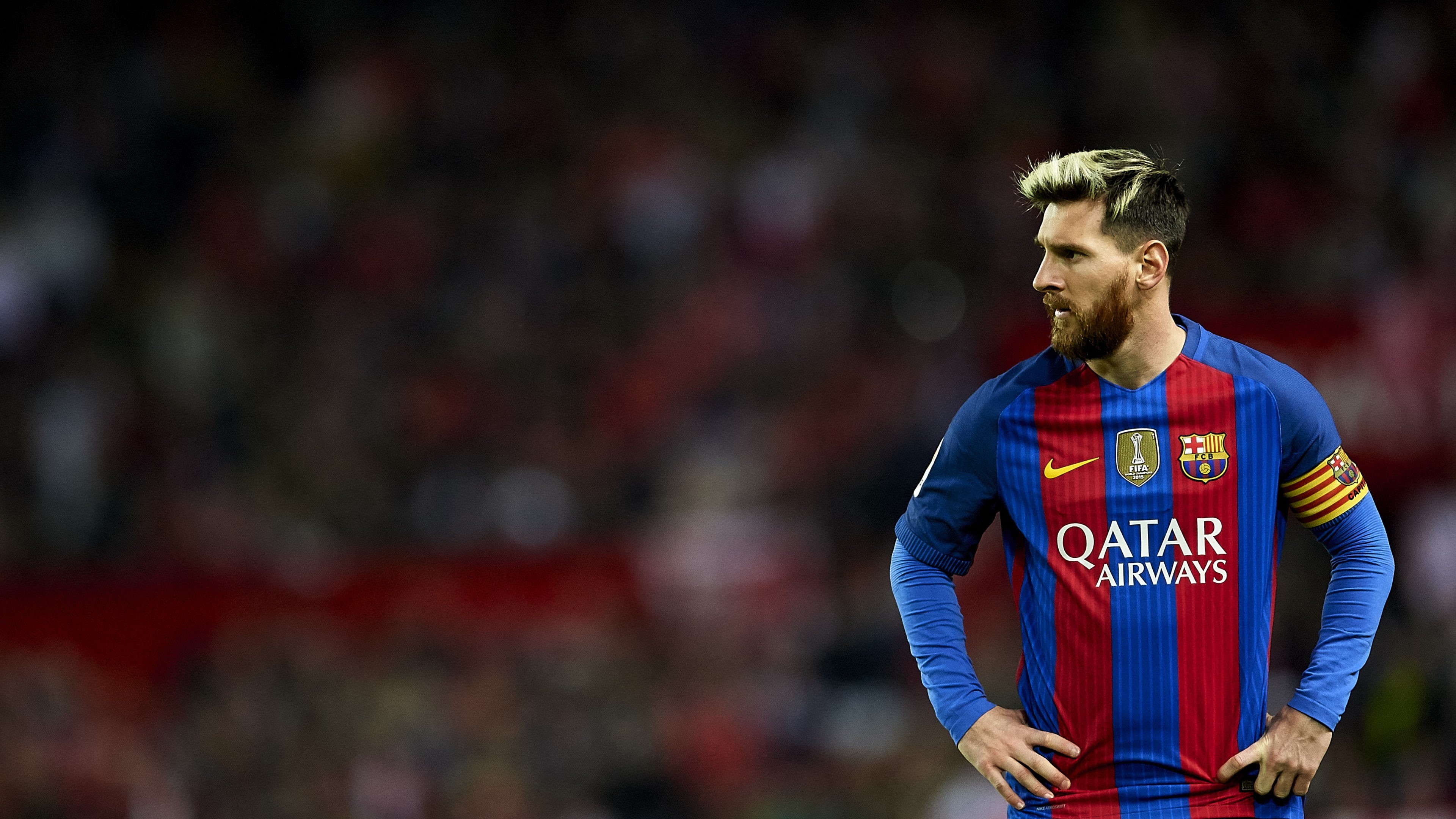 Barcelona, FCB, Lionel Messi, 4K, 4K, soccer, HD Wallpaper