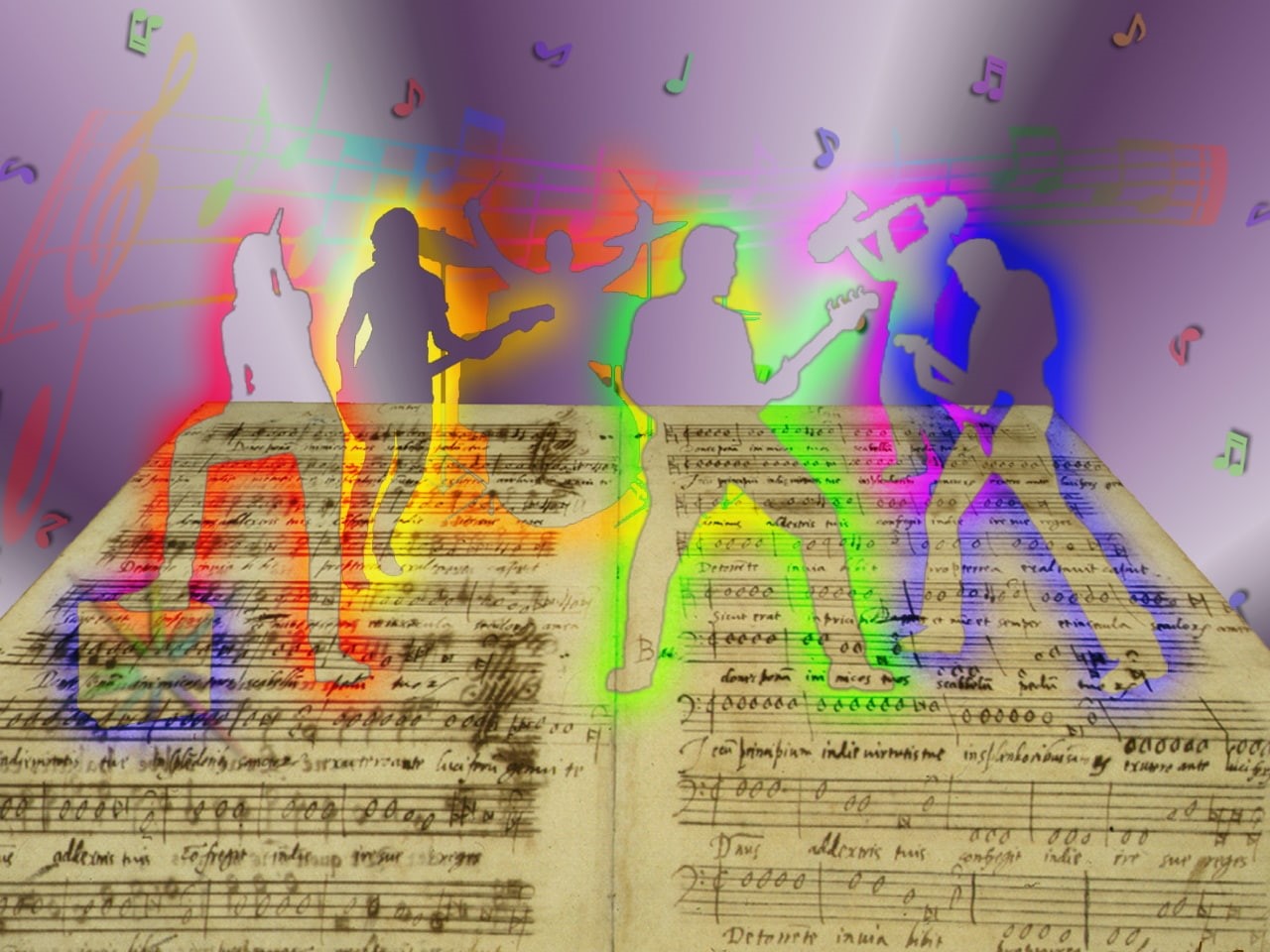 notes, musical, hd, trumpet, music sheet, guitars, sheet, music, abstract, musical notes, 720P, singer, drums, HD Wallpaper